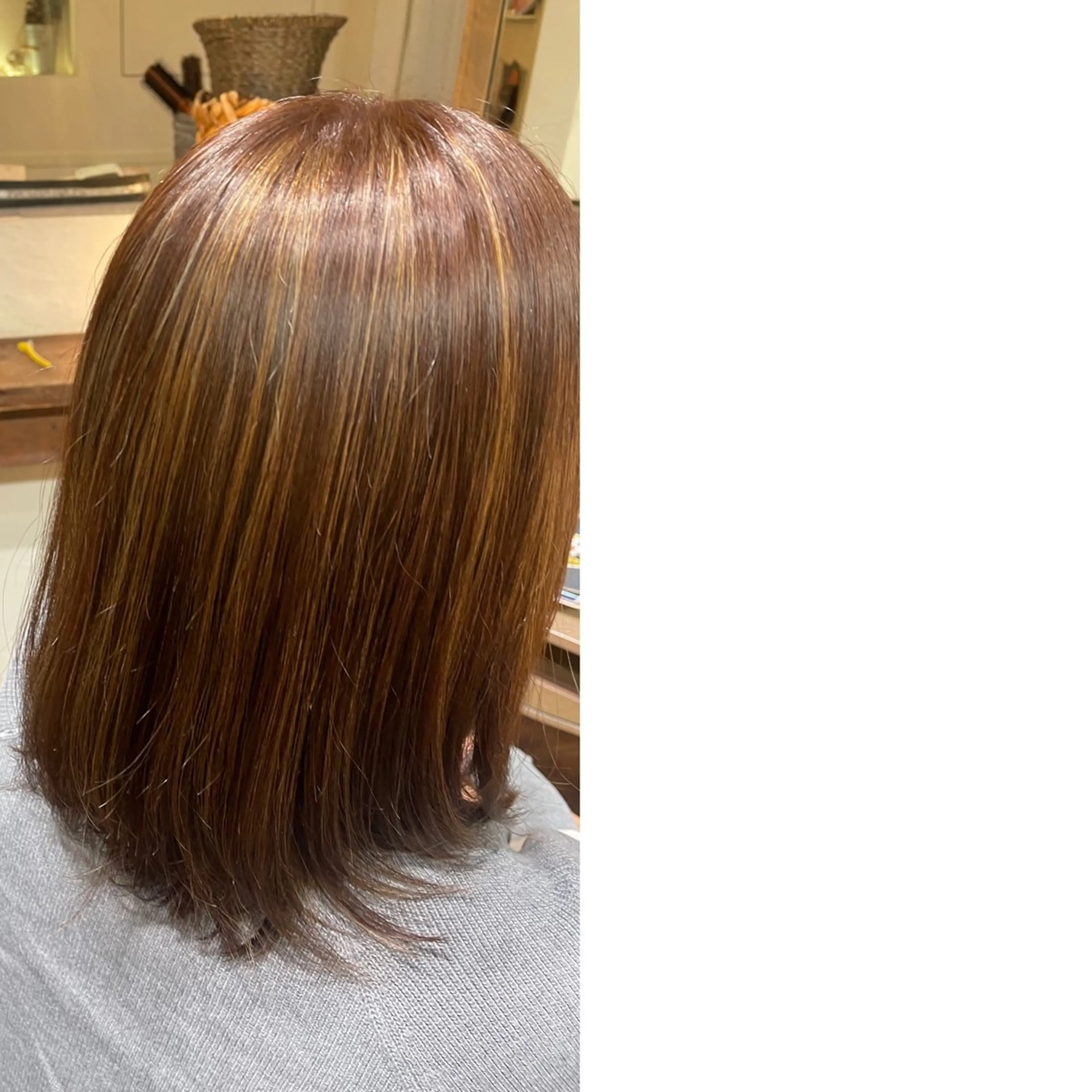 ミディアム ハイライト salondeson所属・Natsuki Kumagaiのヘアスタイル