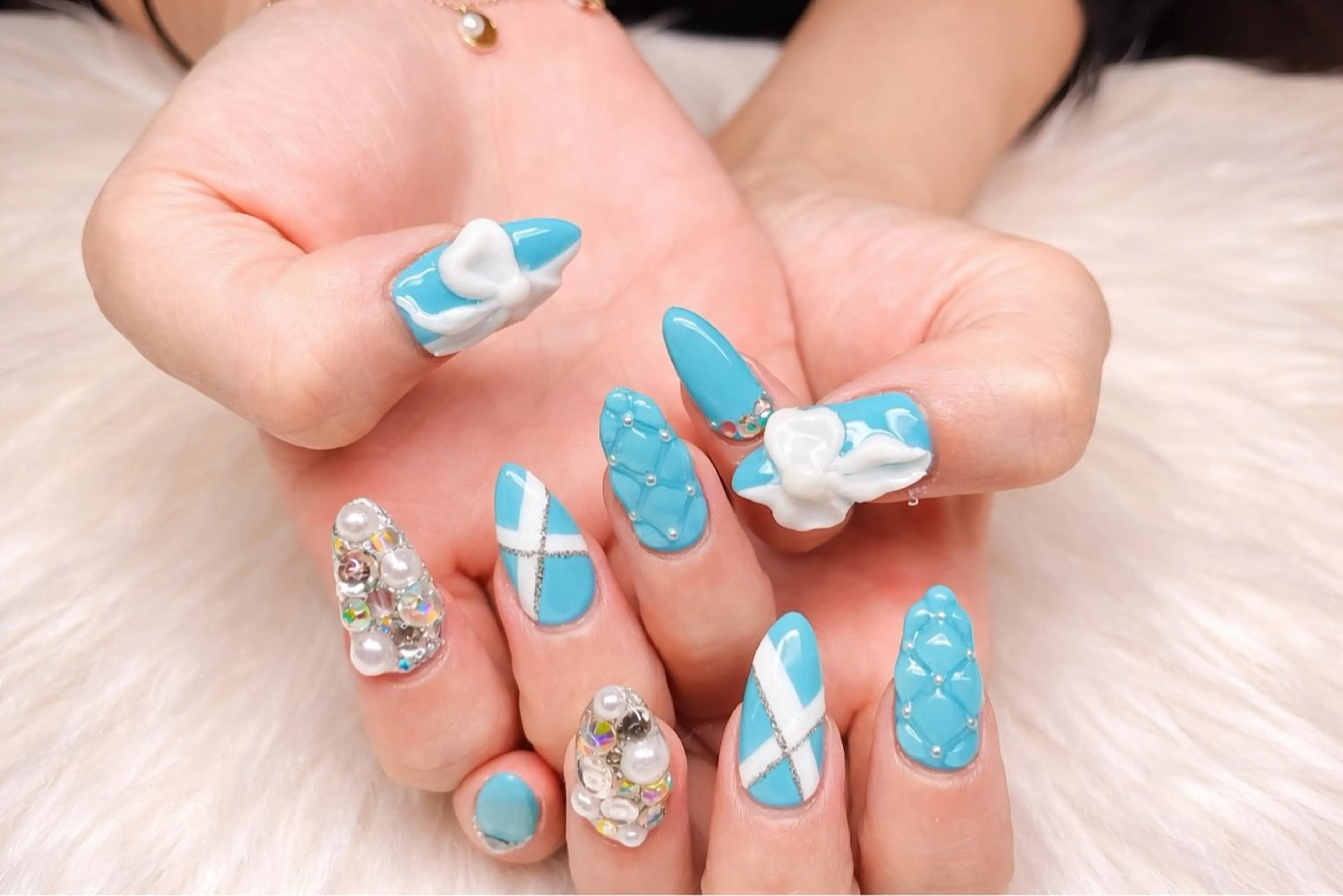 ネイル フレンチネイル ラメ(グリッター) ラメグラデーション マグネットネイル 持ち込み ハンドネイル ティーエヌ 金山駅東口店のネイルデザイン