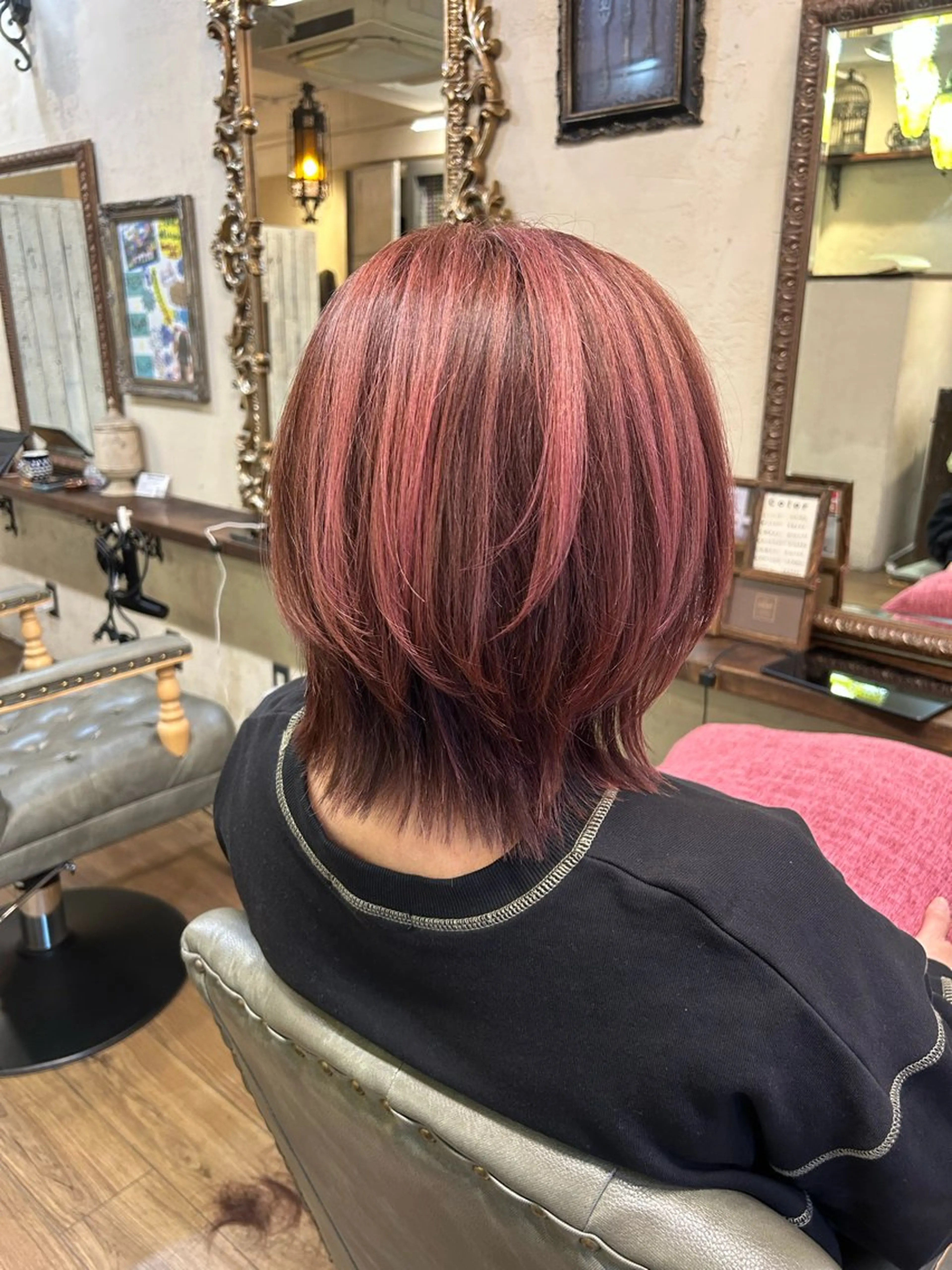 ミディアム カラー ハイライトカラー ハイライト ヘアカラー トリートメント 🫧🍋ダブルカラー 🍋mizuhoのヘアスタイル