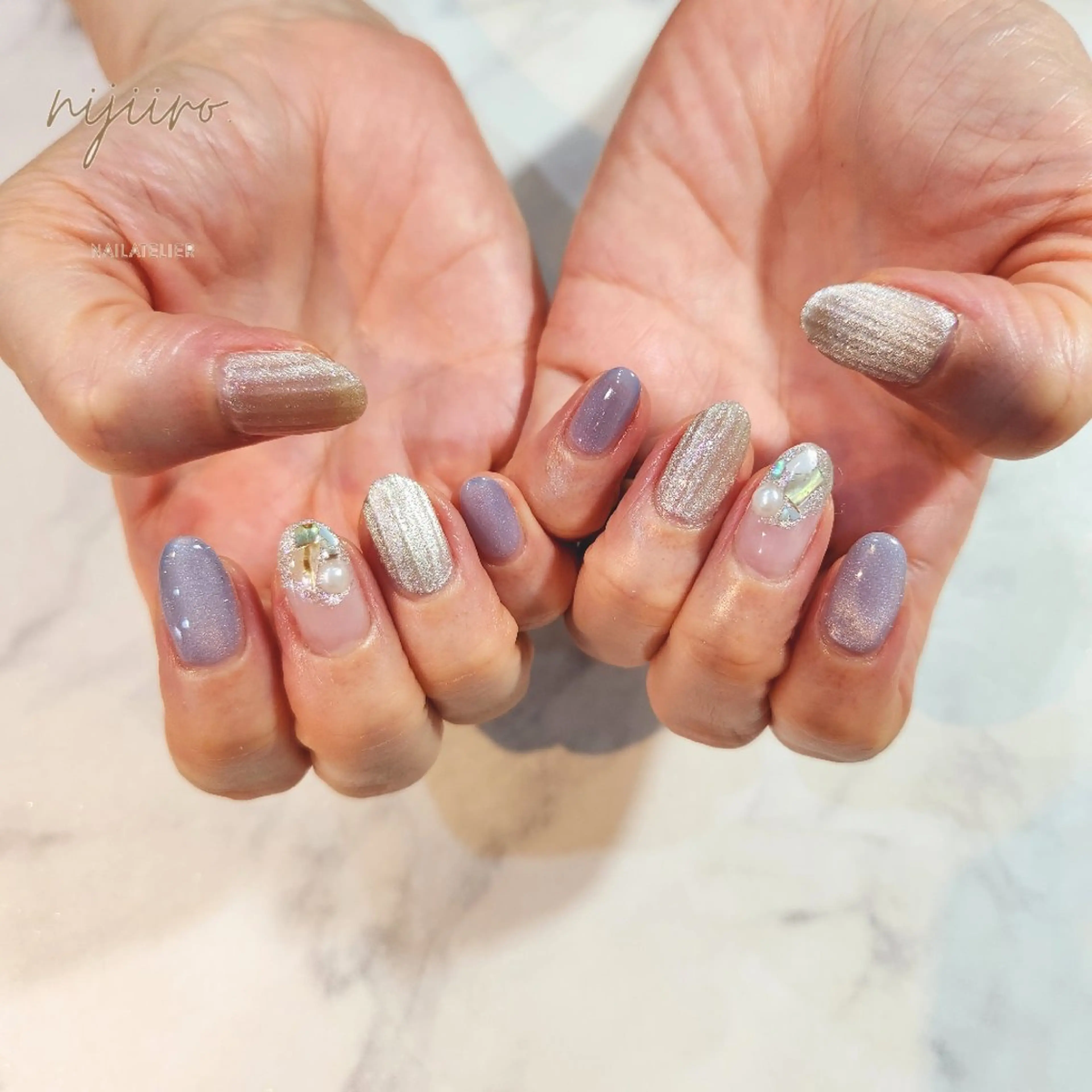 ネイル ハンドネイル nailatelier nijiiro.所属・nijiiro🌈 サトウのネイルデザイン