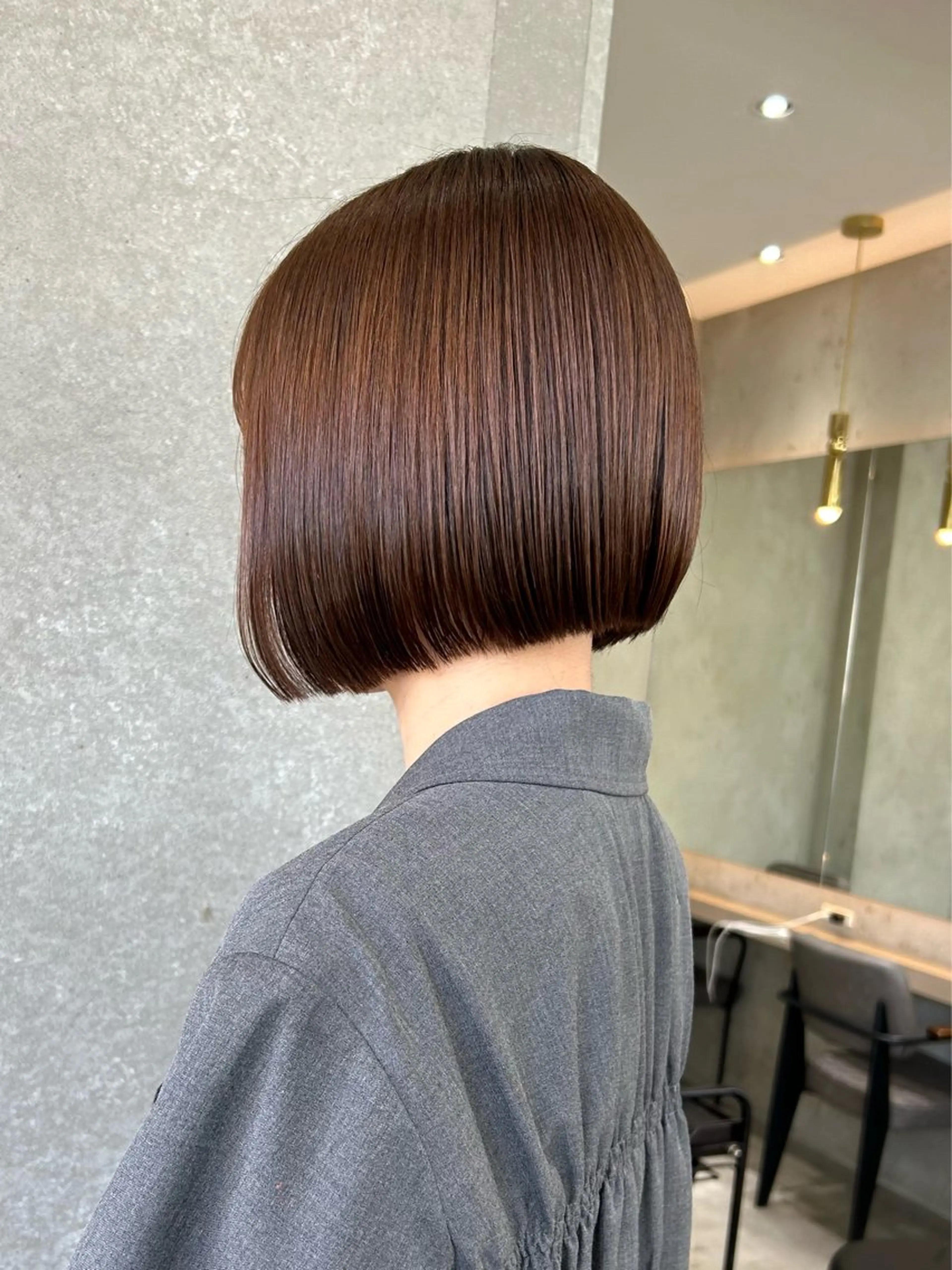 ミディアム ボブ 似合わせカット 縮毛矯正 カット 縮毛矯正 トリートメント ボブ/くびれボブ/ 髪質改善/Ru-kaのヘアスタイル