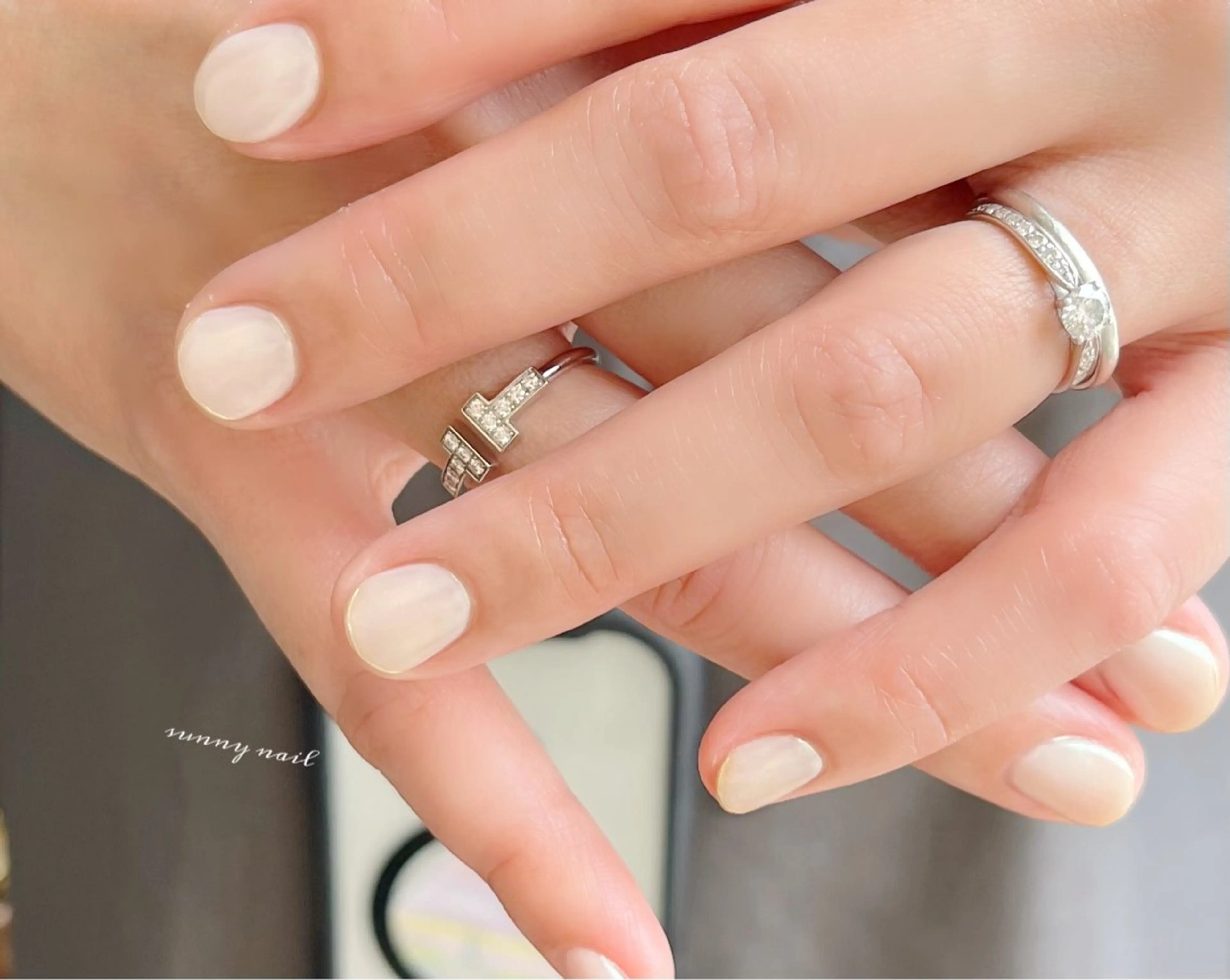 ネイル オーロラネイル フレンチネイル ジェルネイル ミラーネイル パラジェル sunny nailのネイルデザイン