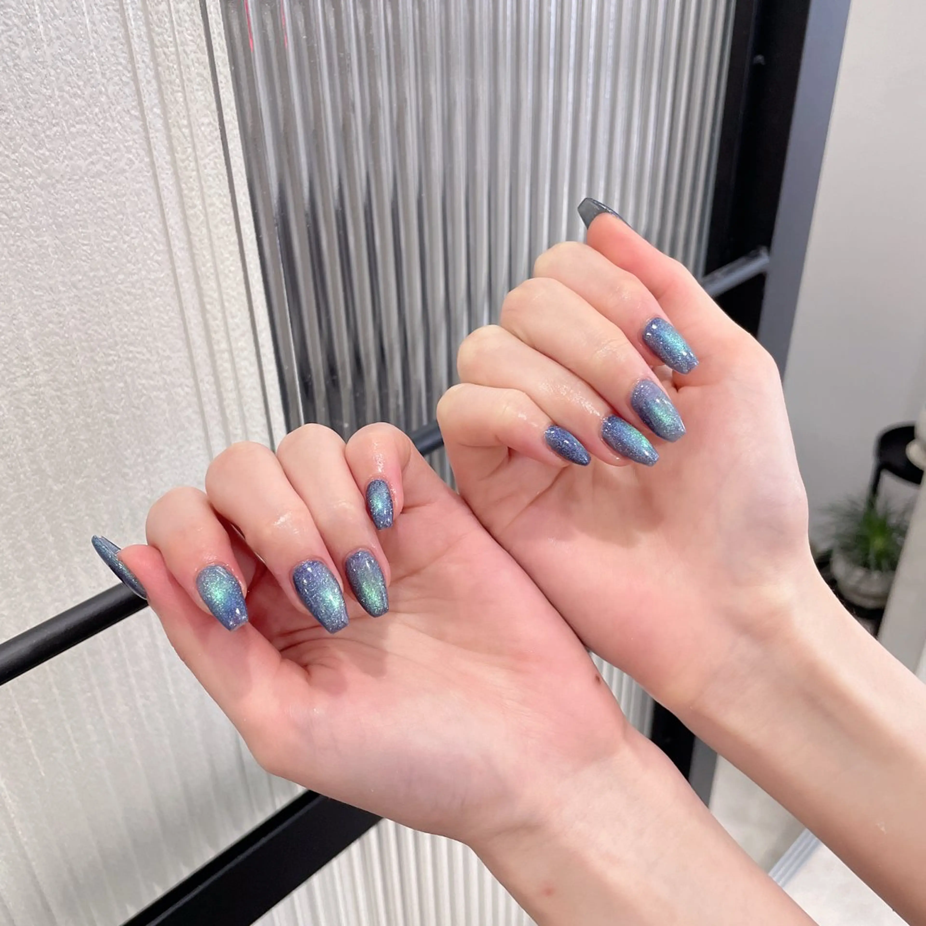 ネイル マグネットネイル マグネットワンカラー ワンカラーネイル ハンドネイル M2 beauty Hoshinaのネイルデザイン