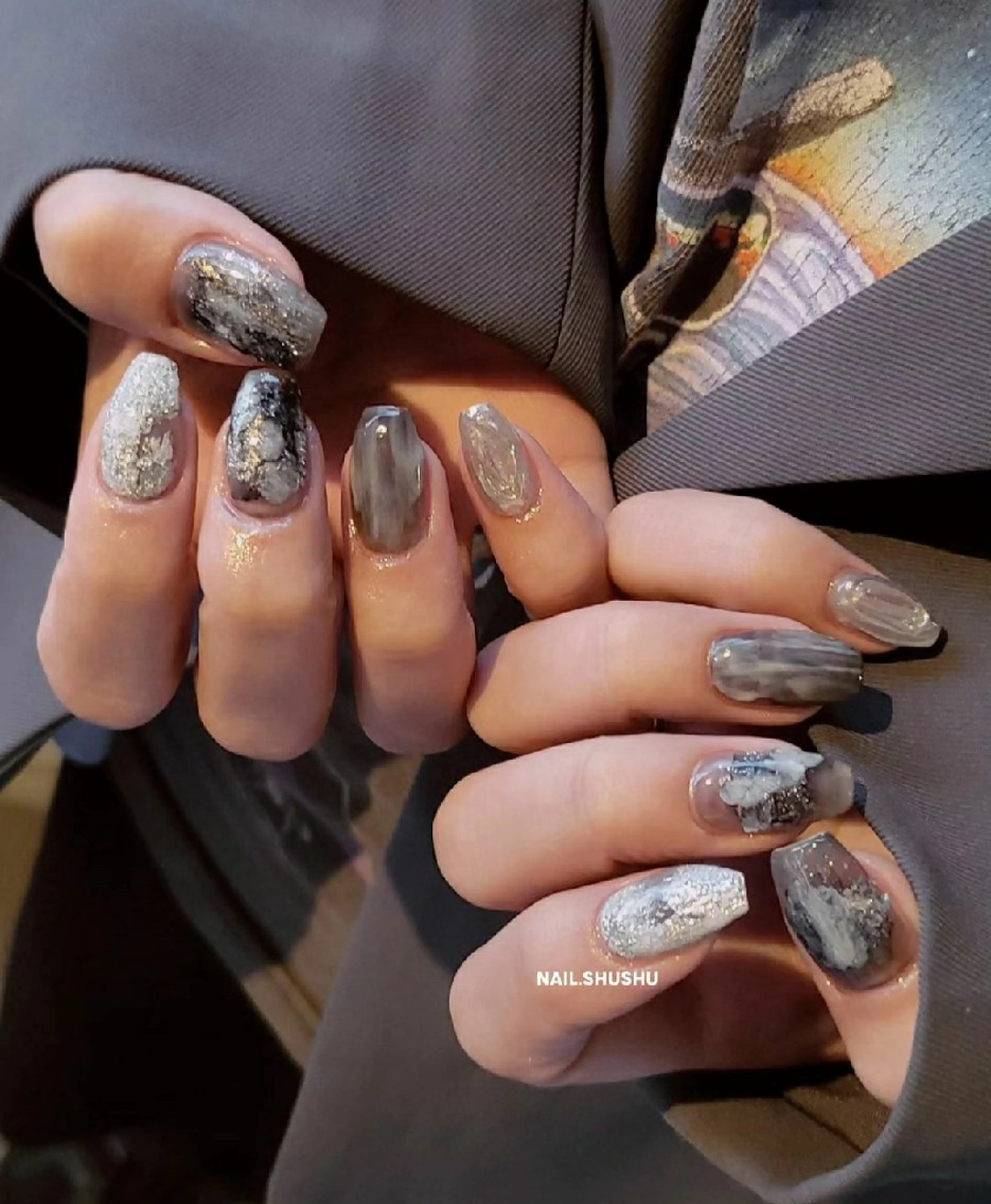 ネイル 持ち込み ニュアンスネイル ワンカラーネイル シンプルネイル 春ネイル ハンドネイル 3dパーツ/流行り 👧shushu❤️のネイルデザイン