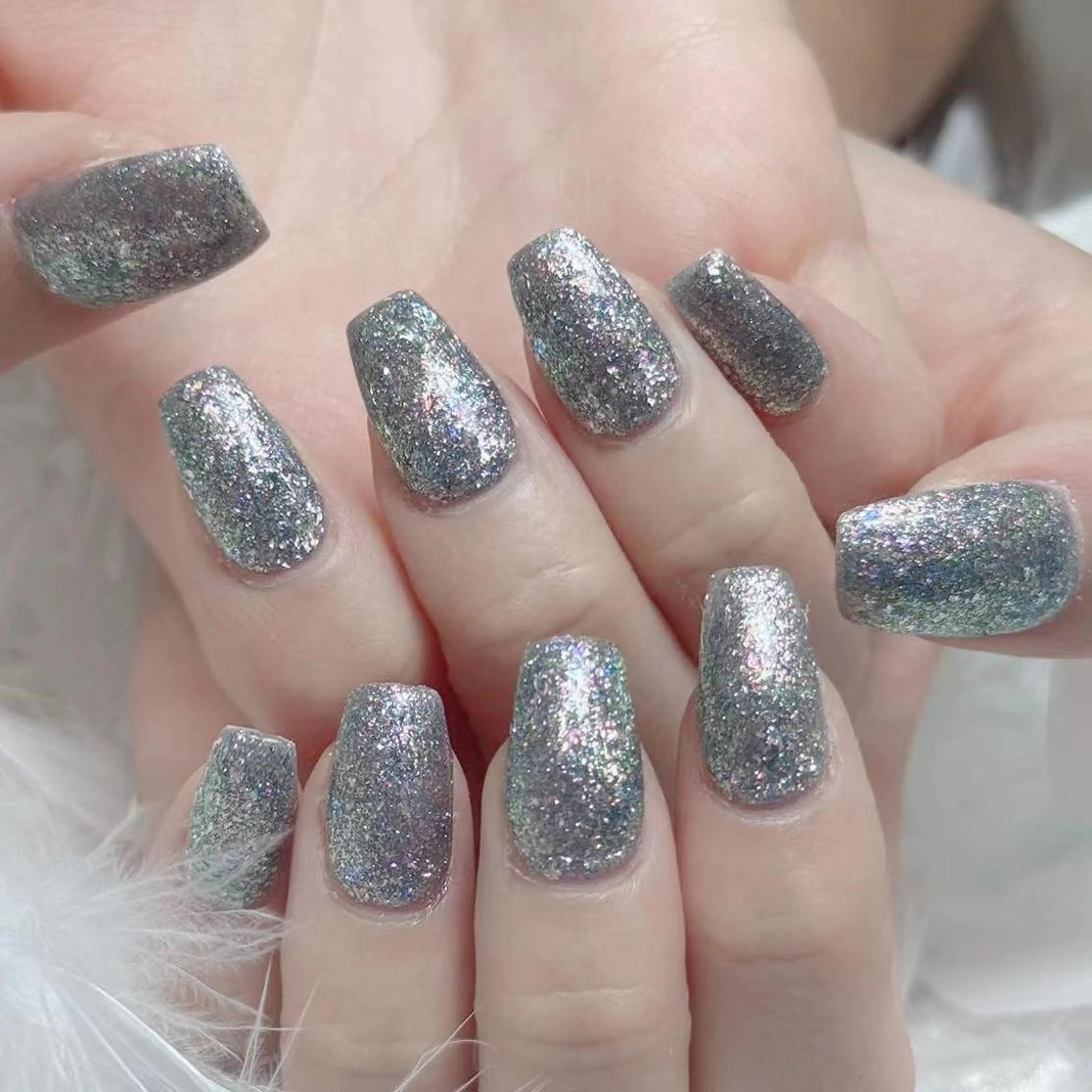 ネイル アートネイル オーロラネイル フラッシュネイル ガーリー キラキラネイル ハンドネイル Diamond NAIL💝のネイルデザイン