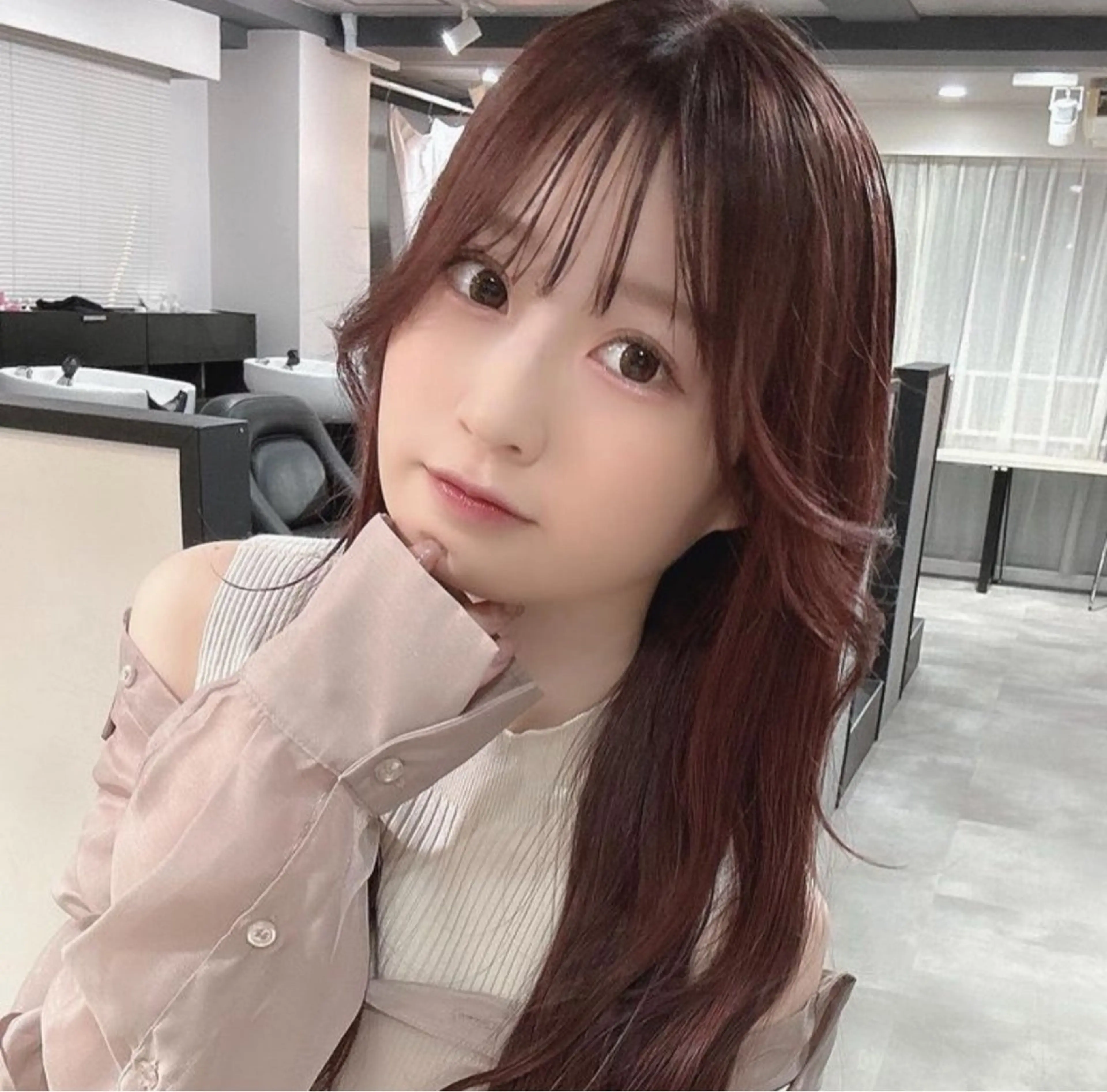 ロング 🩶💜寒色カラー/ ゆずほのヘアスタイル