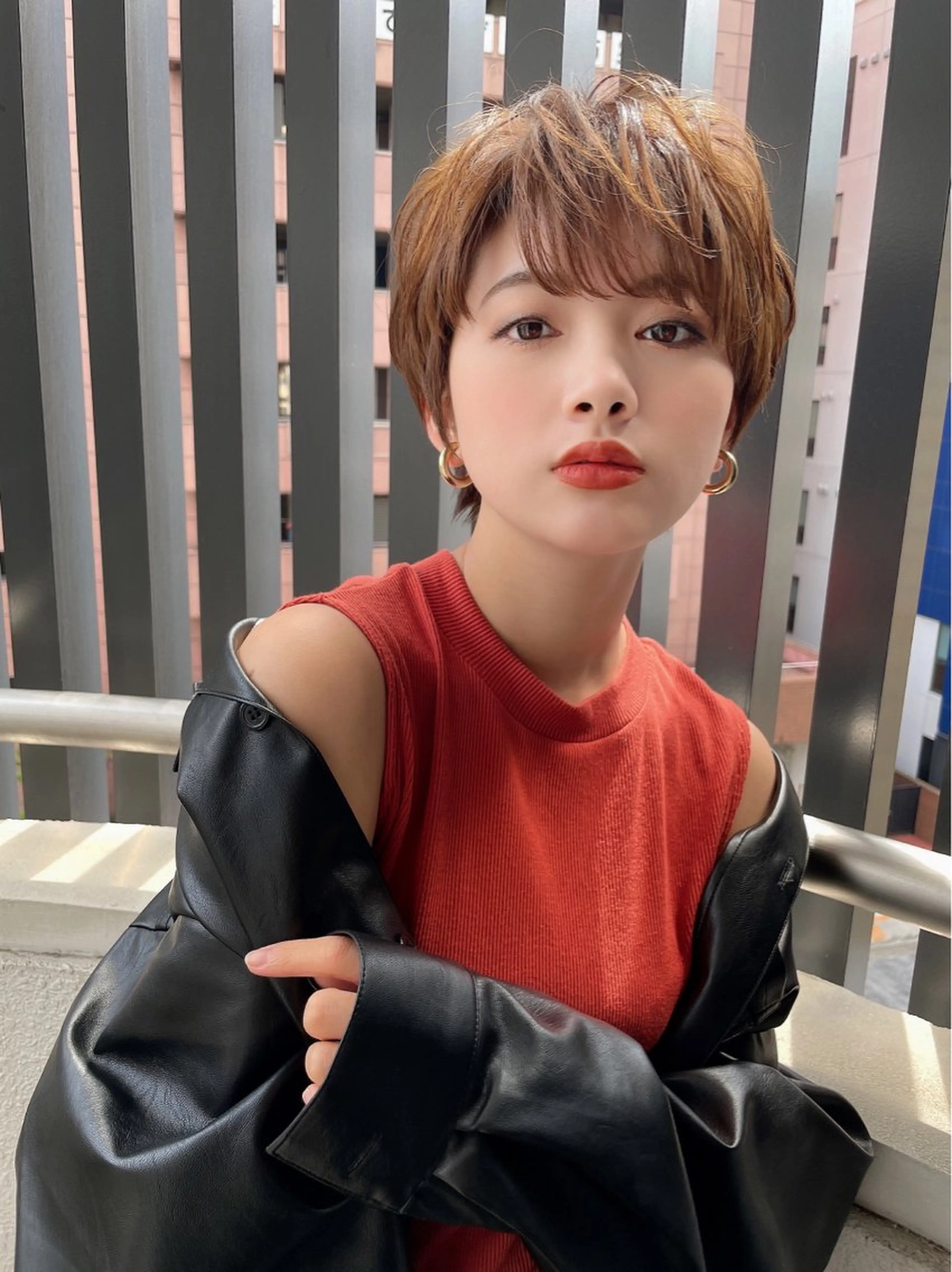 ショート カット ヘアカラー トリートメント 縮毛/ショート/ ボブ/レイヤー/小原のヘアスタイル