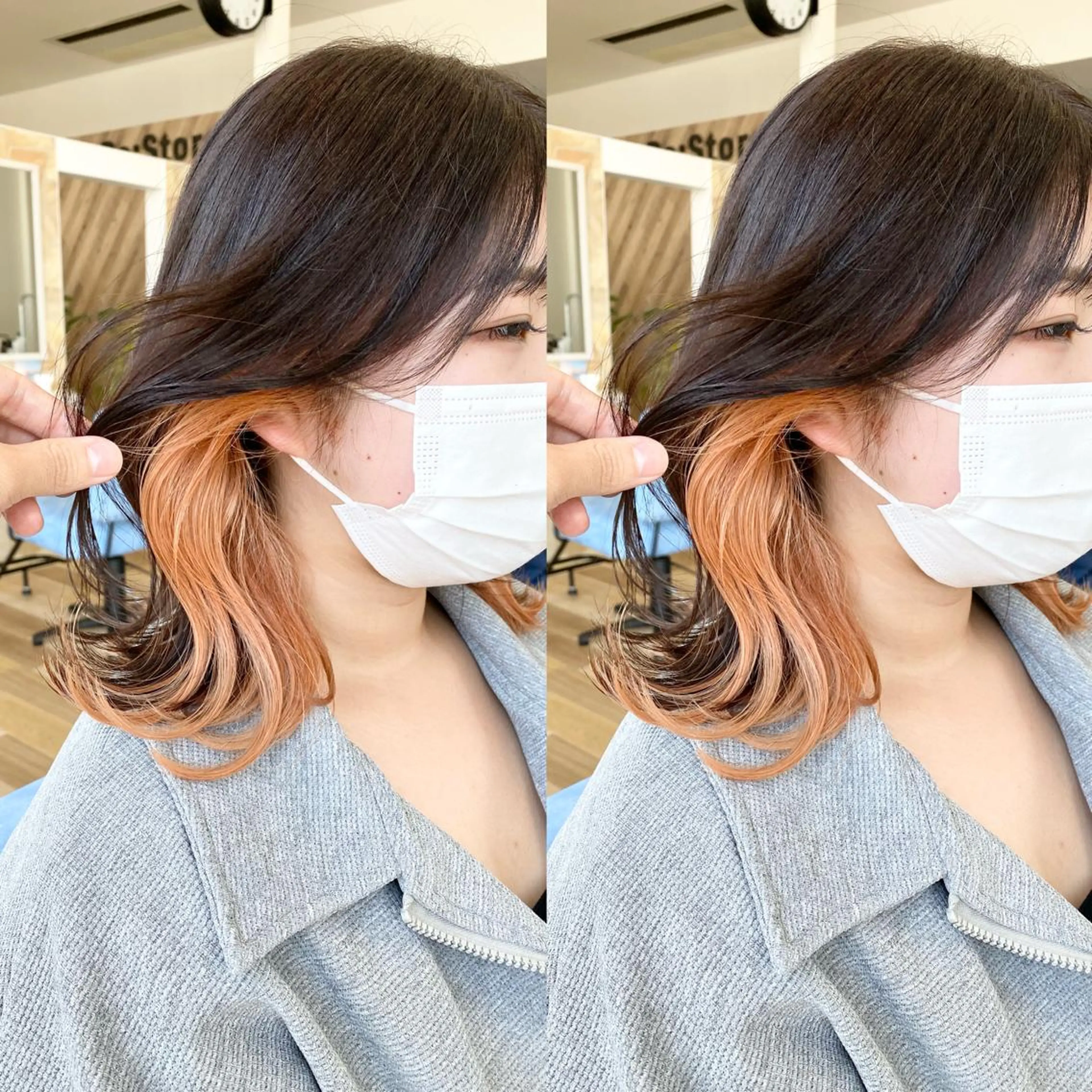 ミディアム LAFRE （ラフリ）所属・ケアブリーチ 黒瀬有汰のヘアスタイル