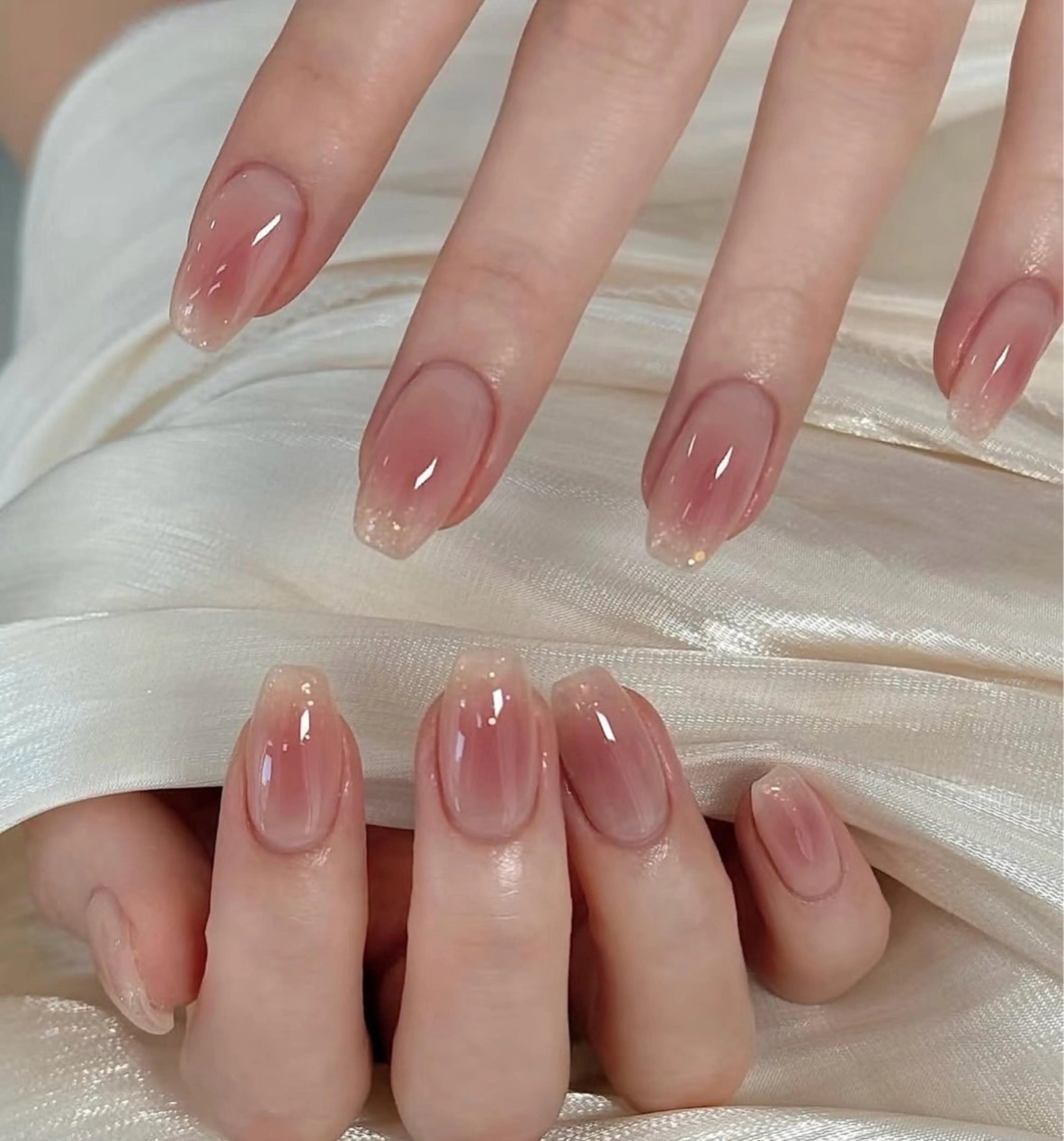 30%🈹人気自爪コース★チークネイル☆ベースはクリアベージュ/ピンクベージュから選べます。の写真