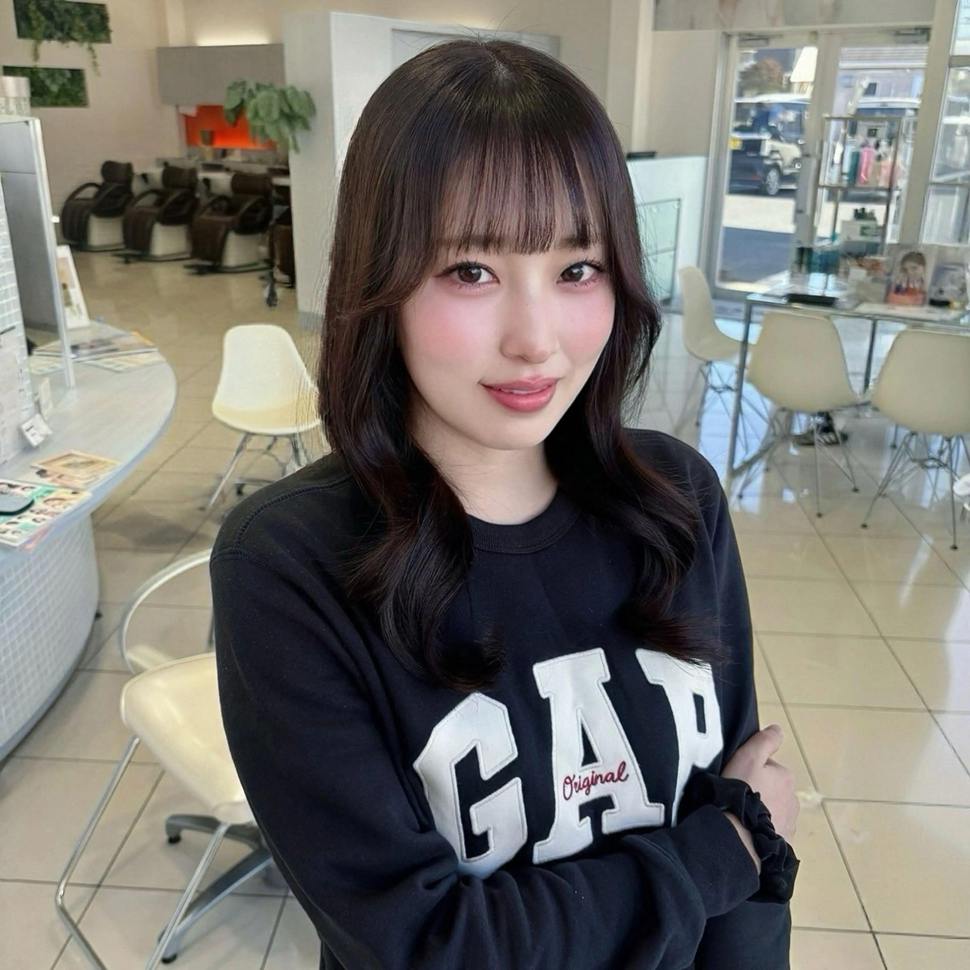 セミロング カラー 透明感カラー ラベンダーカラー 髪質改善 トリートメント カット ヘアカラー トリートメント 綺麗め/ トレンドヘア/みずはのヘアスタイル