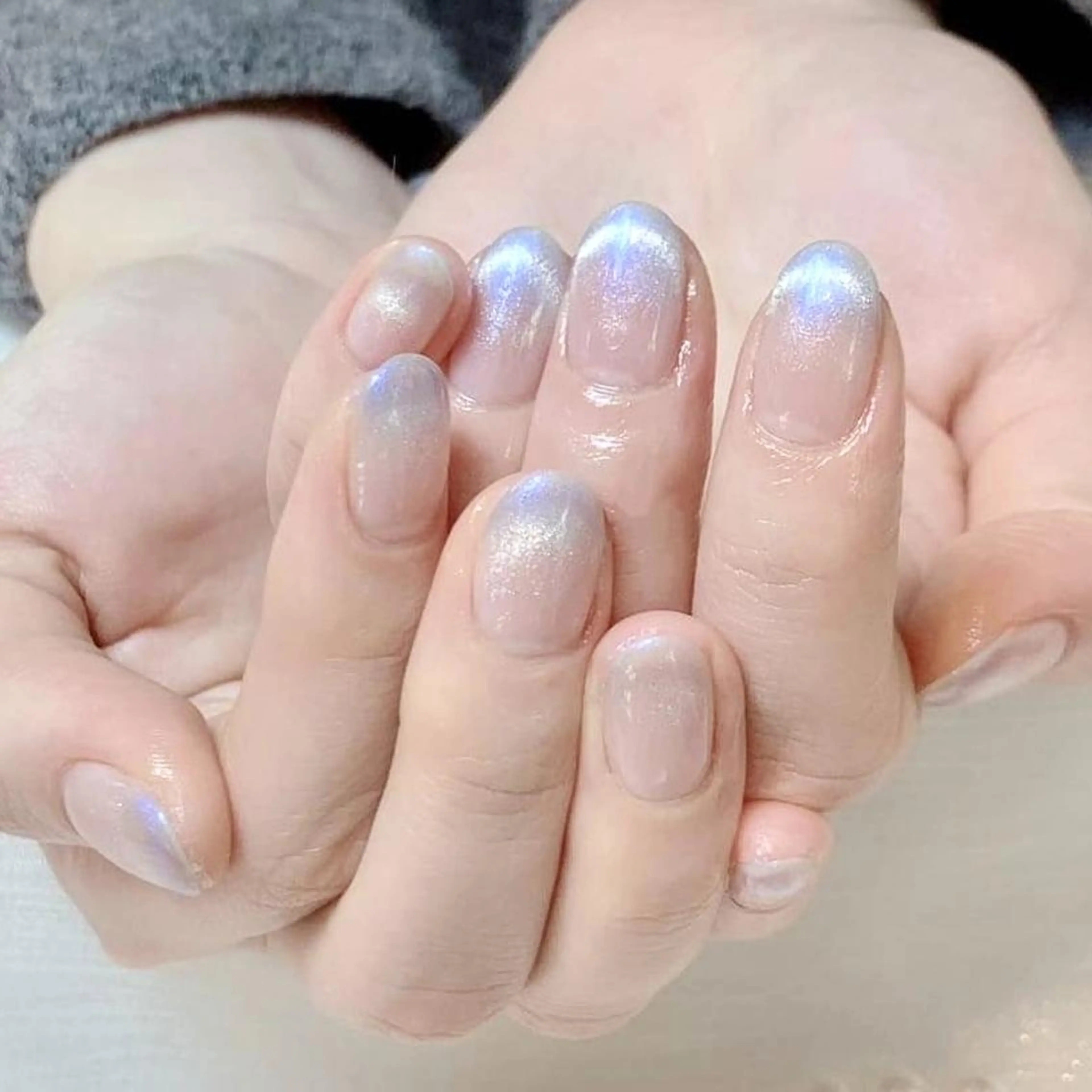 ネイル RAFFINE 月🦋🩵のネイルデザイン