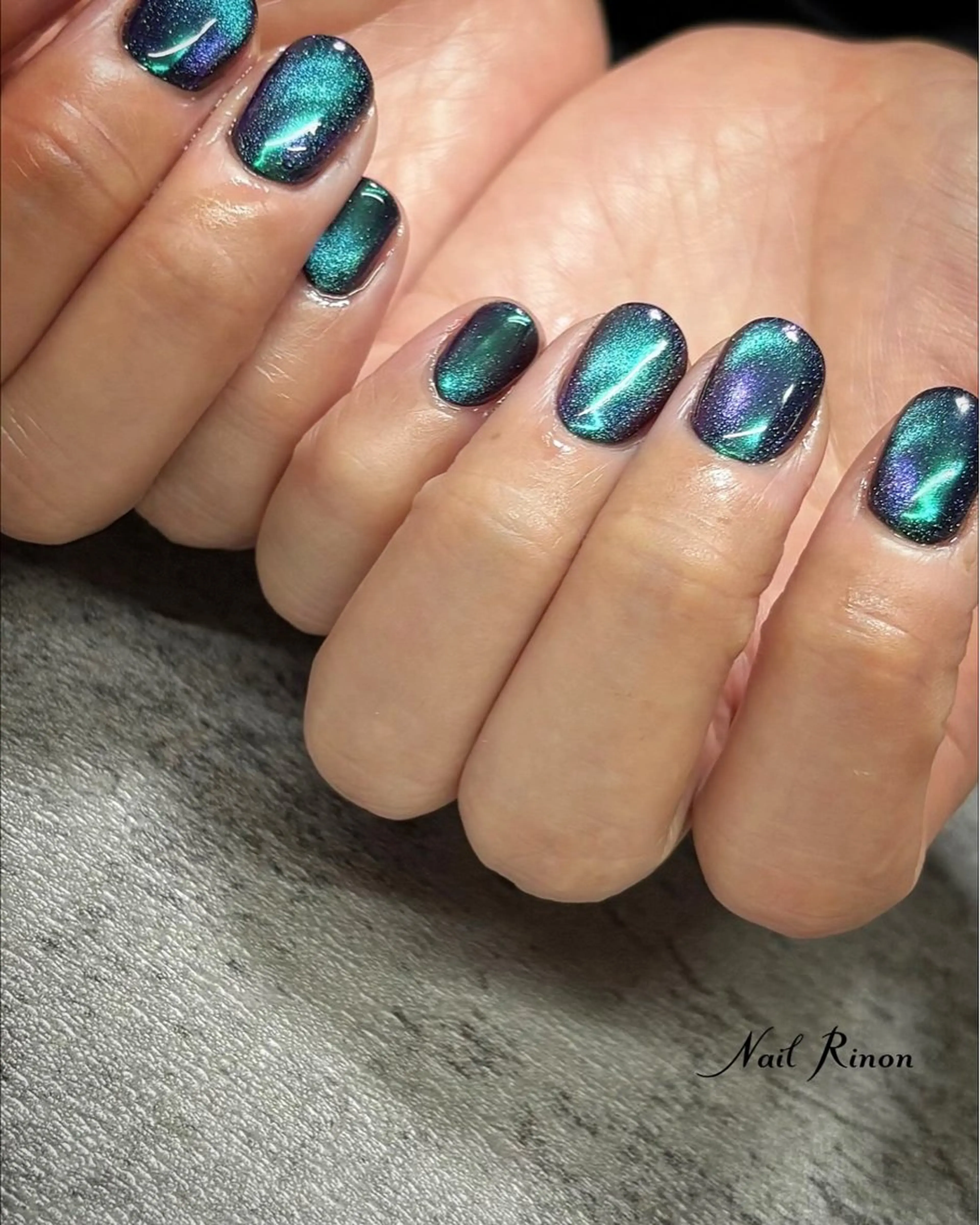 ネイル オーロラネイル ハンドネイル Nail Rinonのネイルデザイン