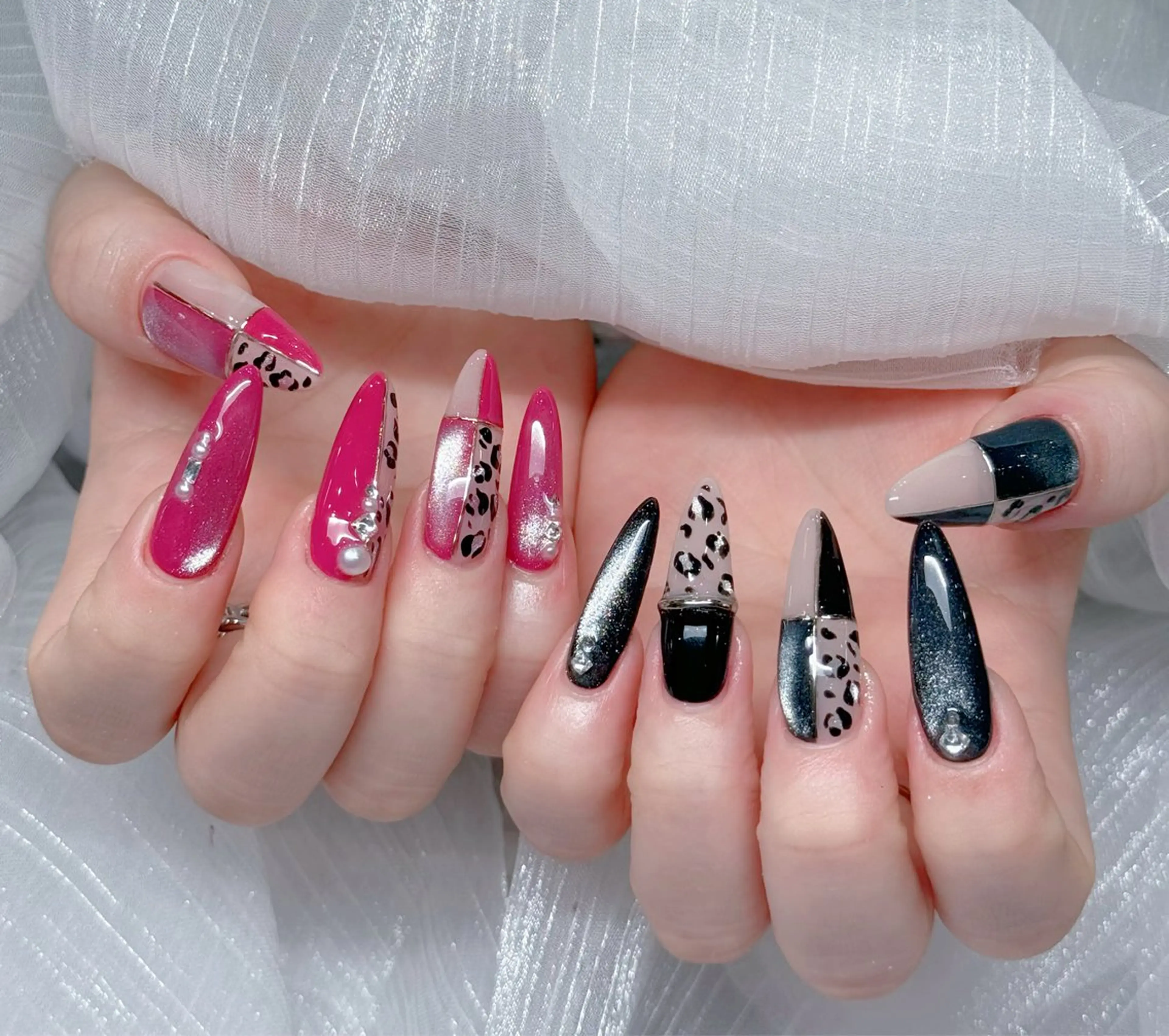 ネイル チークネイル フレンチネイル 韓国ネイル マグネットネイル ミラーネイル ハンドネイル MILO 168 池袋のネイルデザイン