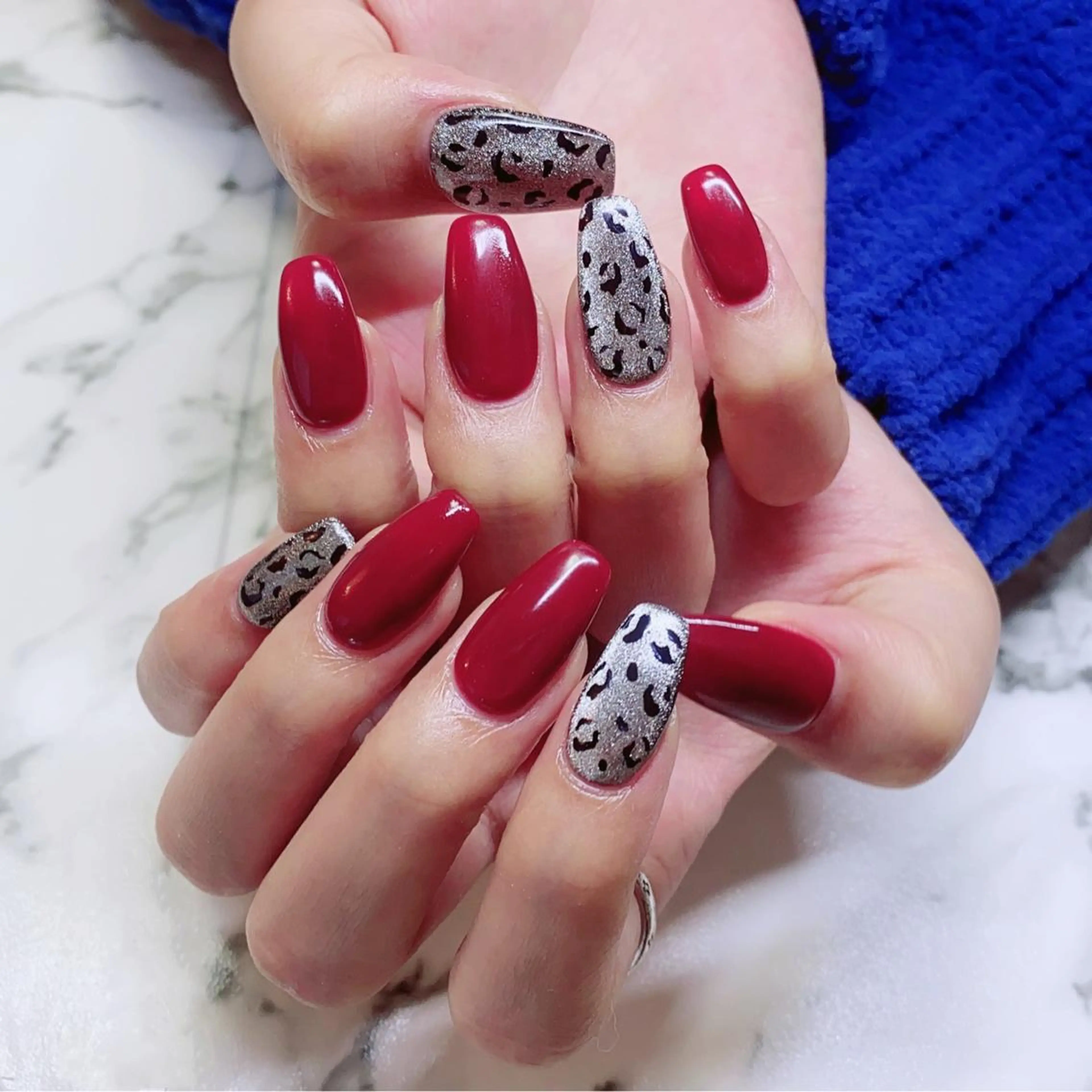 ロング カラー ネイル アートネイル 長さ出し マグネットネイル Q Free nailsのネイルデザイン