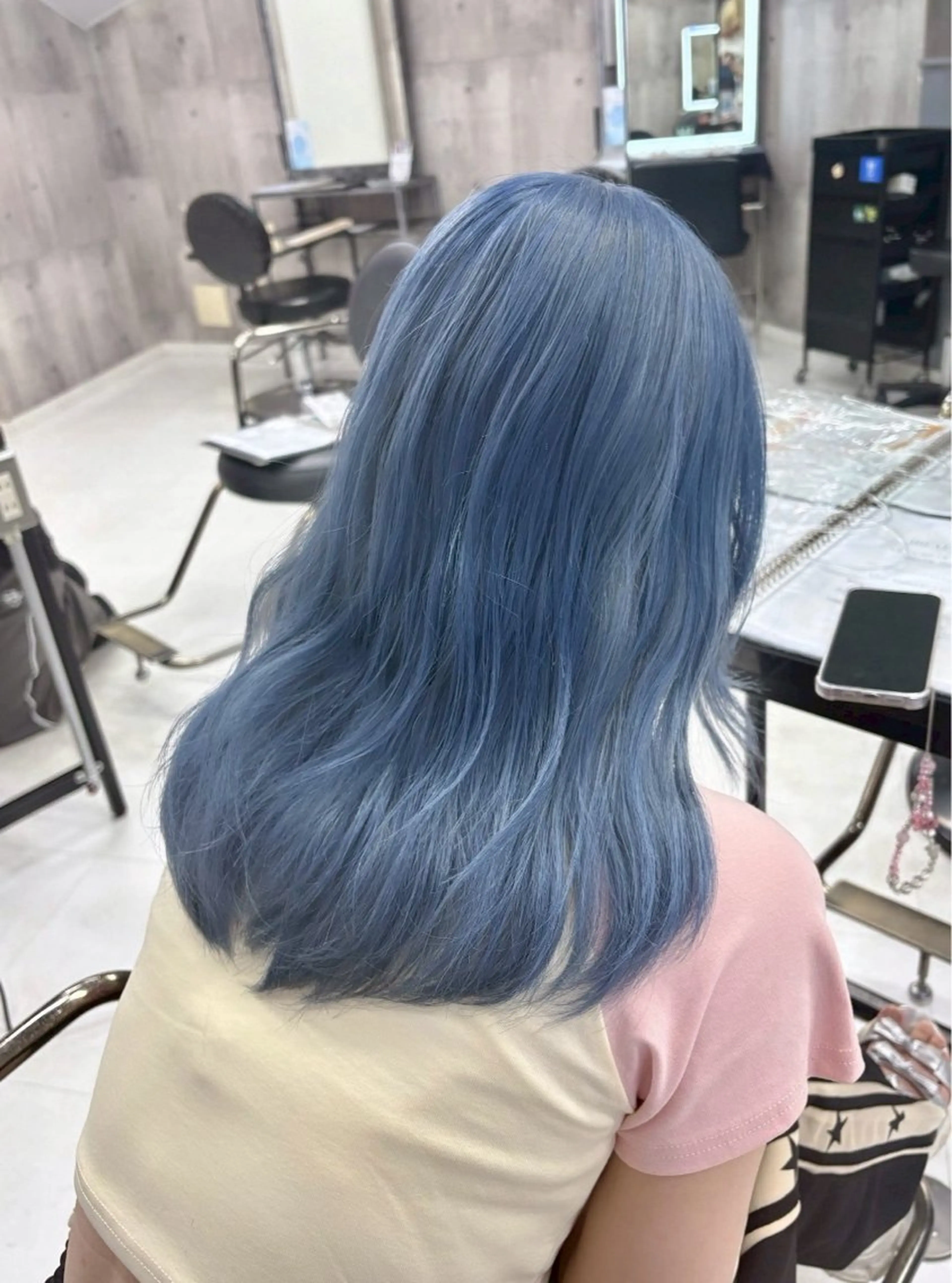 セミロング カラー パーマ ヘアアレンジ メンズ キッズ ヘアカラー トリートメント 🍬HAYATO🍬 ボブ×ハイトーンのヘアスタイル