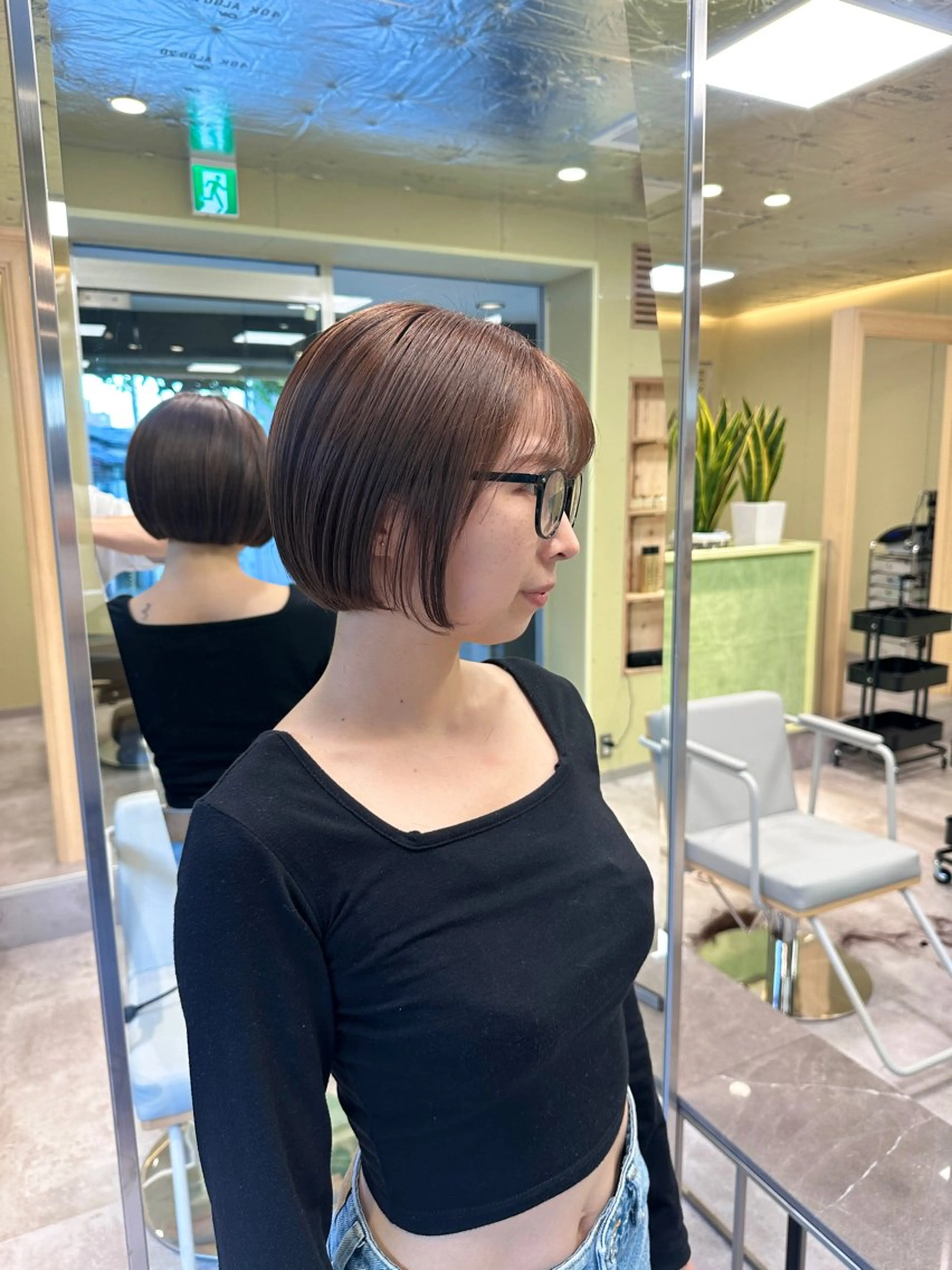 ショート ボブ/ぱつっとボブ/ 谷口 海星のヘアスタイル