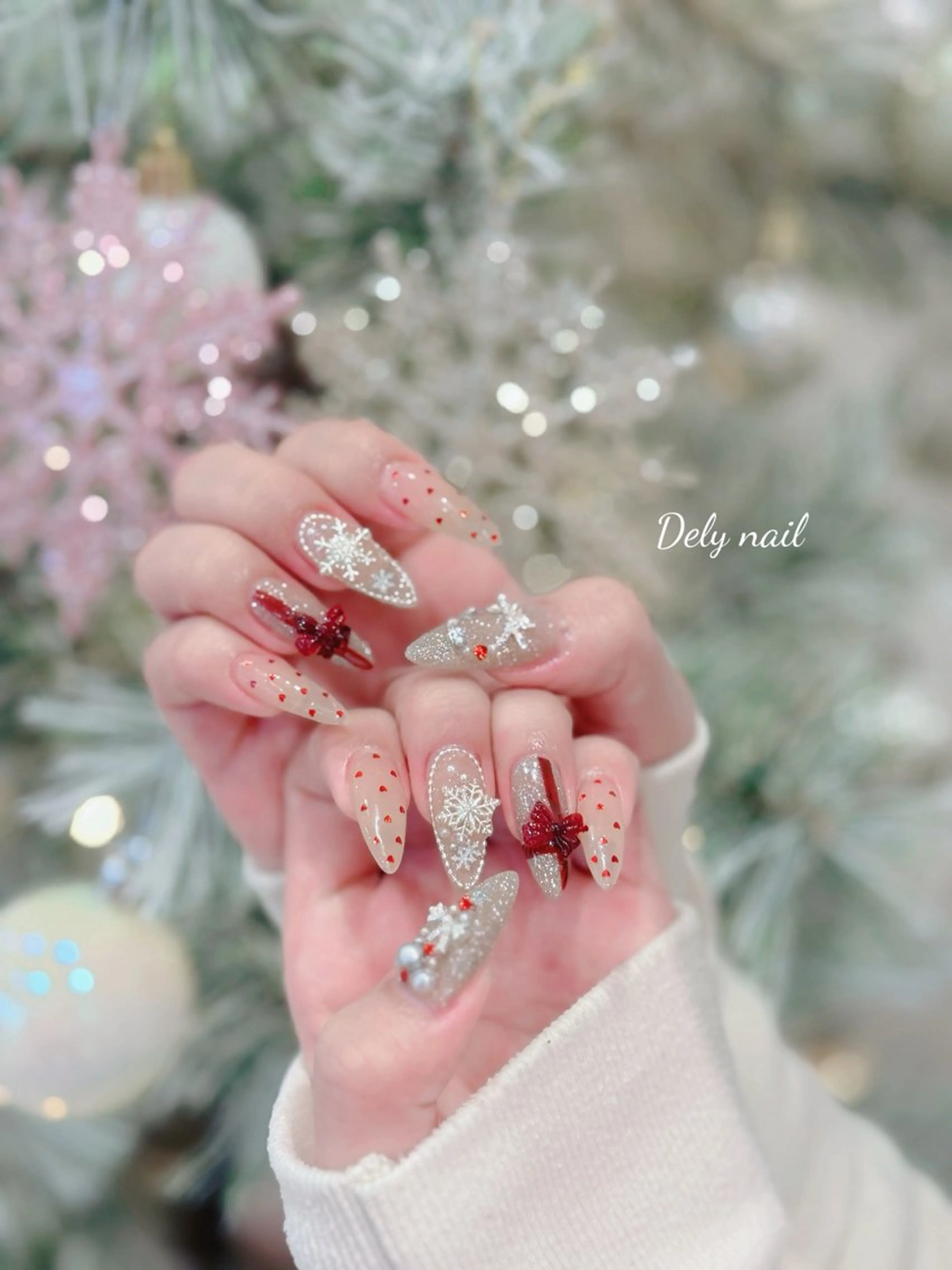 ネイル フレンチネイル ガラスフレンチ 韓国ネイル ニュアンスネイル ネイルチップ ハンドネイル DELY_NAIL所属・Dely Nailのネイルデザイン