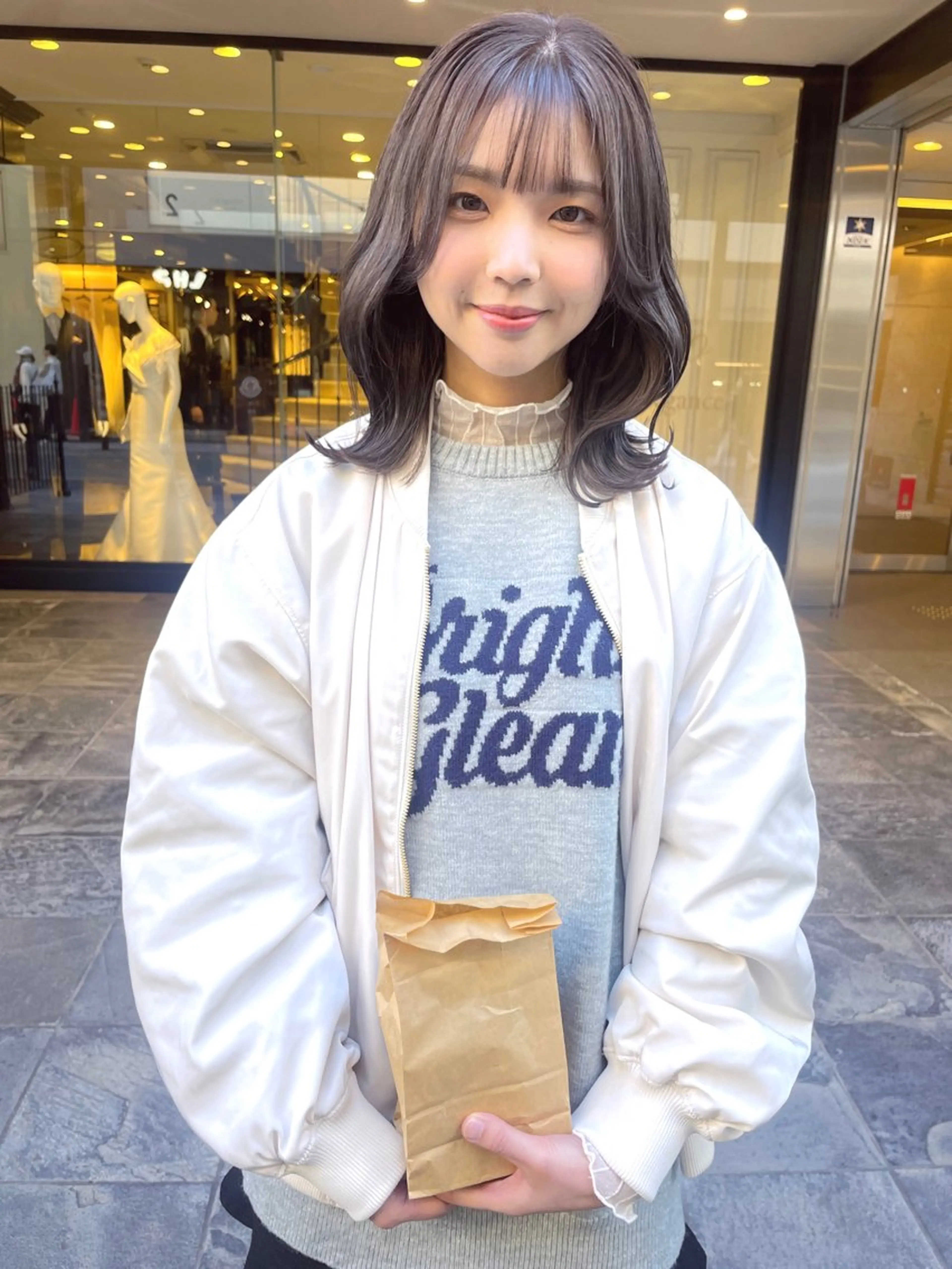 ミディアム カット ヘアカラー 🌸インナーカラー 🌸藤井春華のヘアスタイル