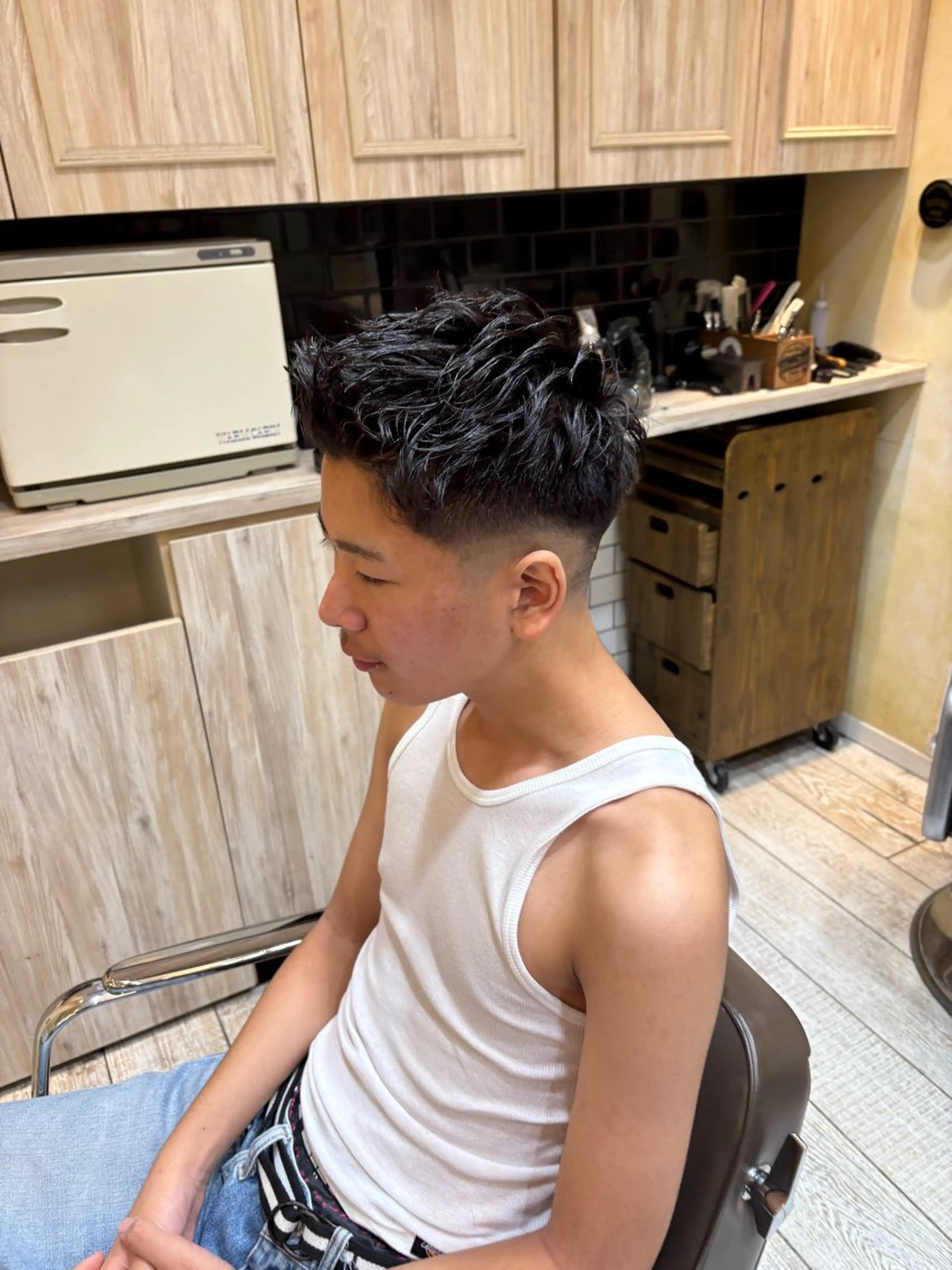 ショート Groomers Tokyo所属・大山慧也/メンズ/ フェード/バーバーのヘアスタイル