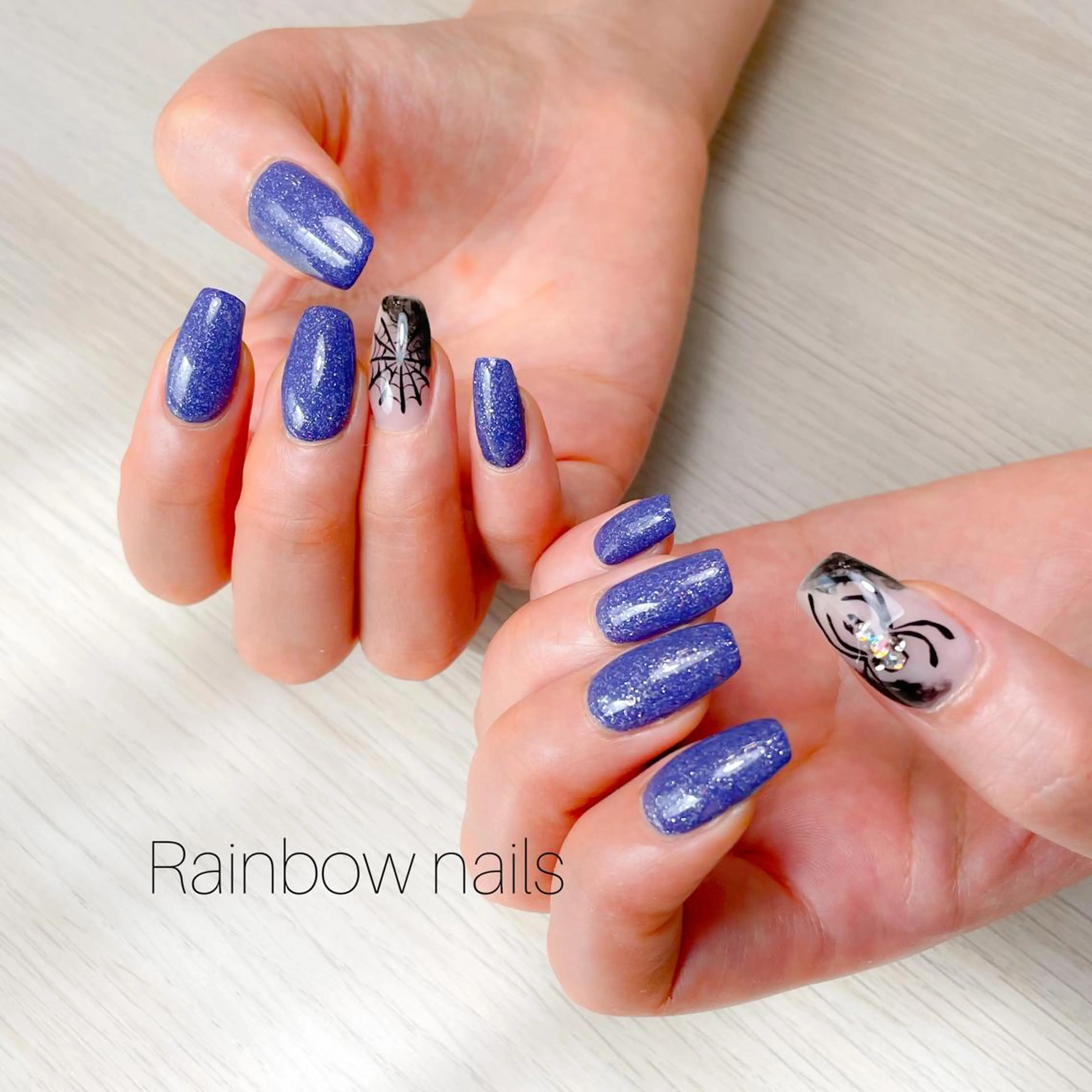 ネイル Rainbow nailsくろちゃんのネイルデザイン