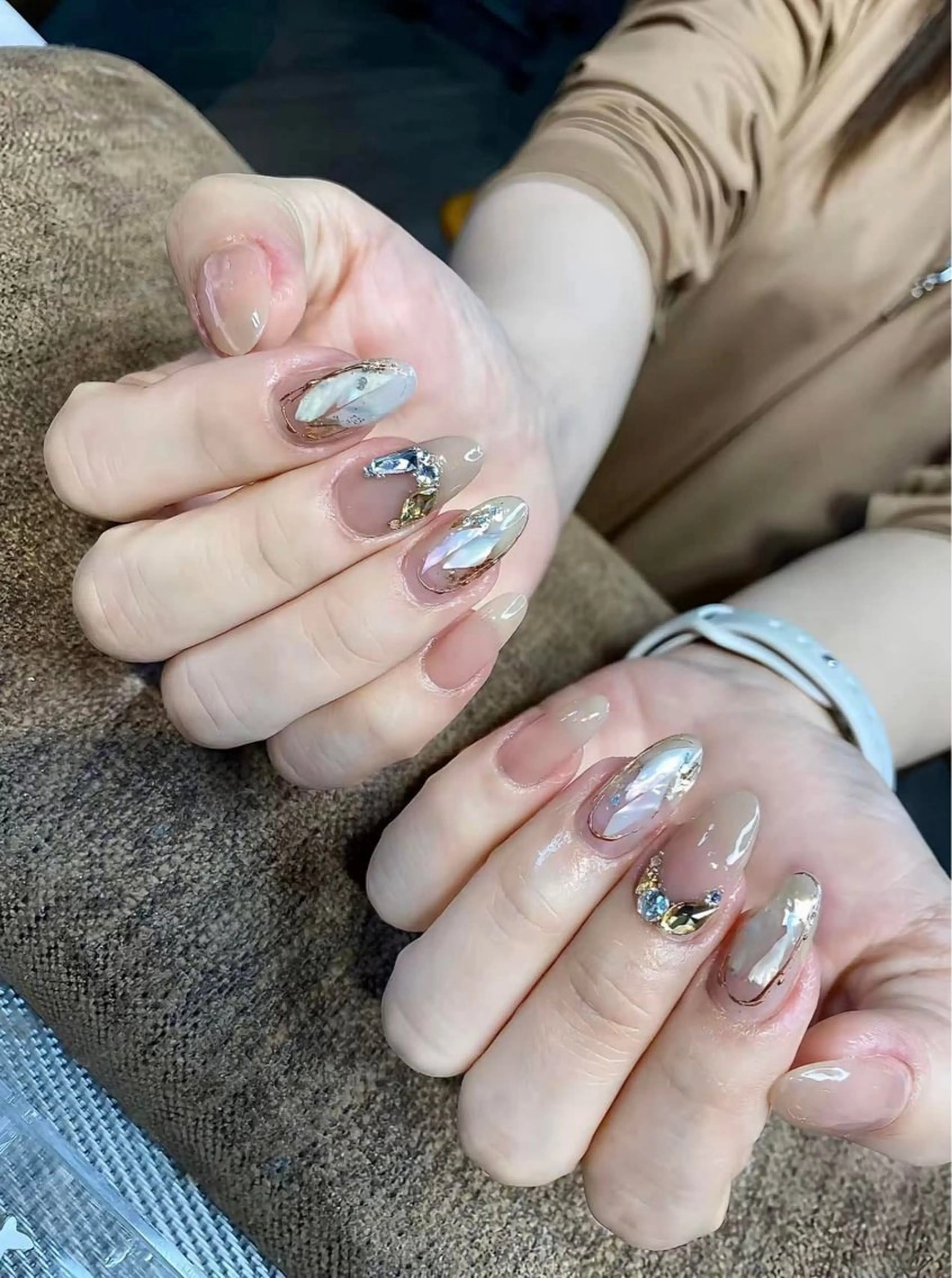 ネイル チークネイル 桜ネイル フットネイル フレンチネイル ジェルネイル YURI NAILのネイルデザイン