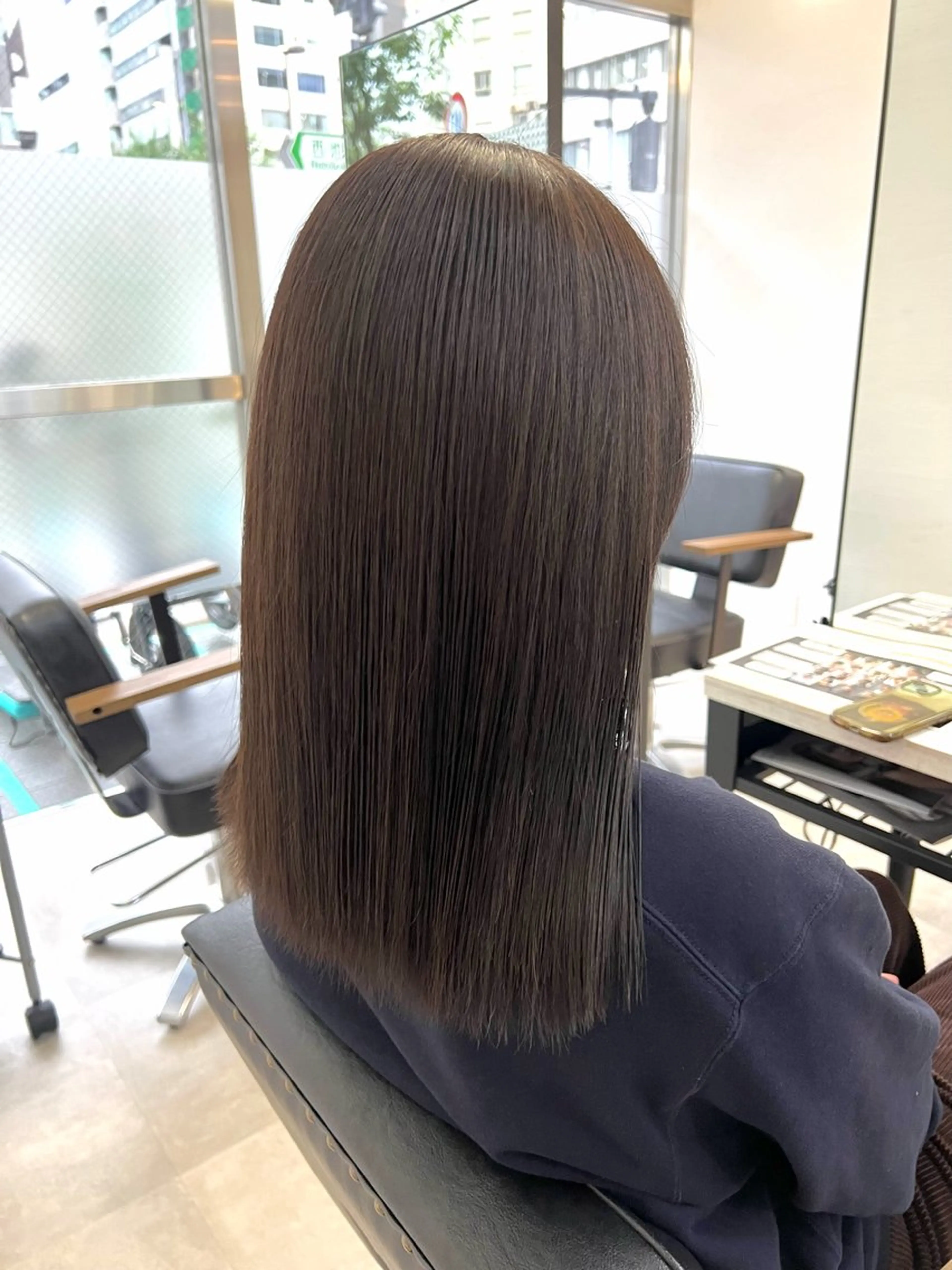 セミロング カラー 🥀韓国ヘア🥀 宮津真菜のヘアスタイル