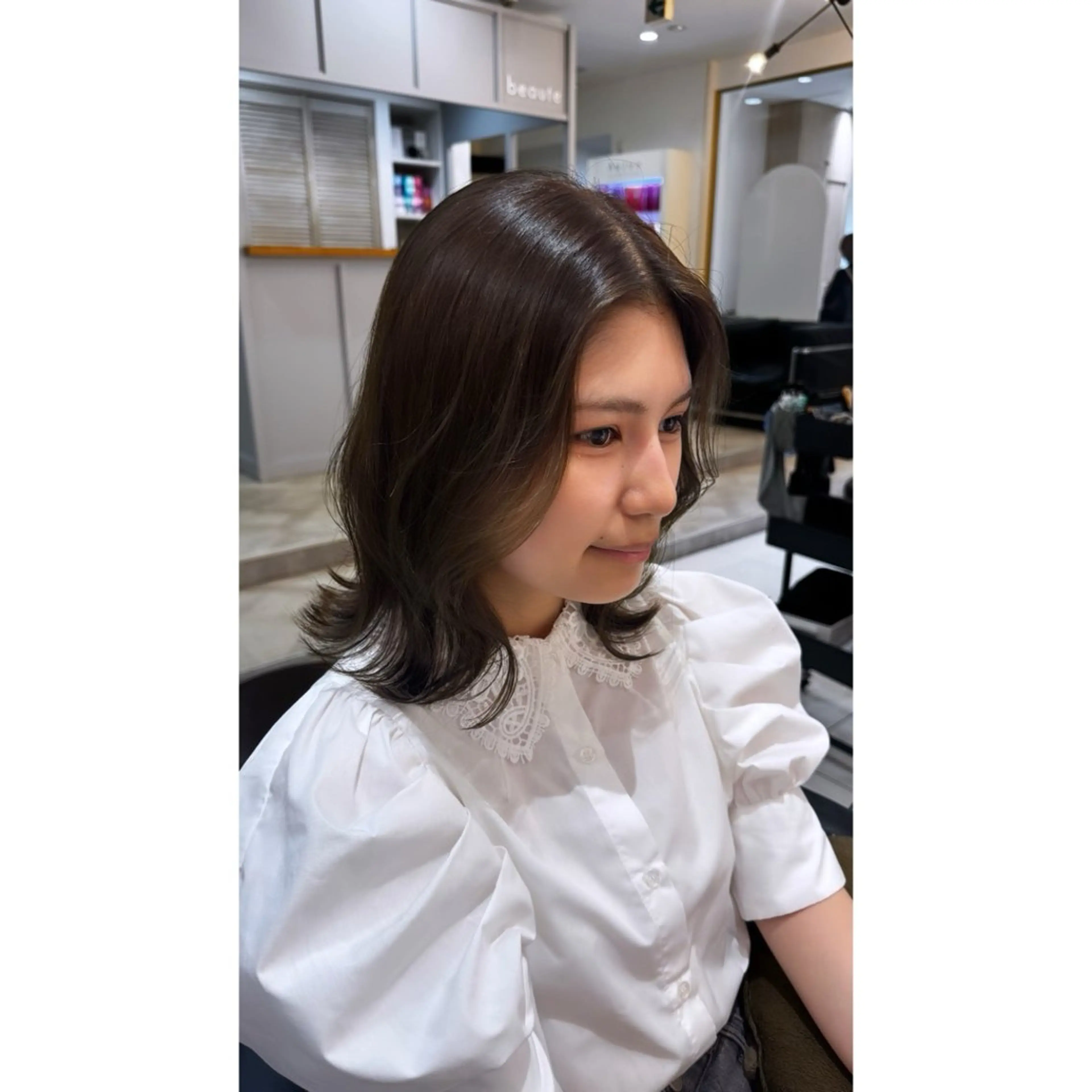 ミディアム カラー ヘアカラー トリートメント beaute錦糸町 🦖⋆͛yuka💚のヘアスタイル