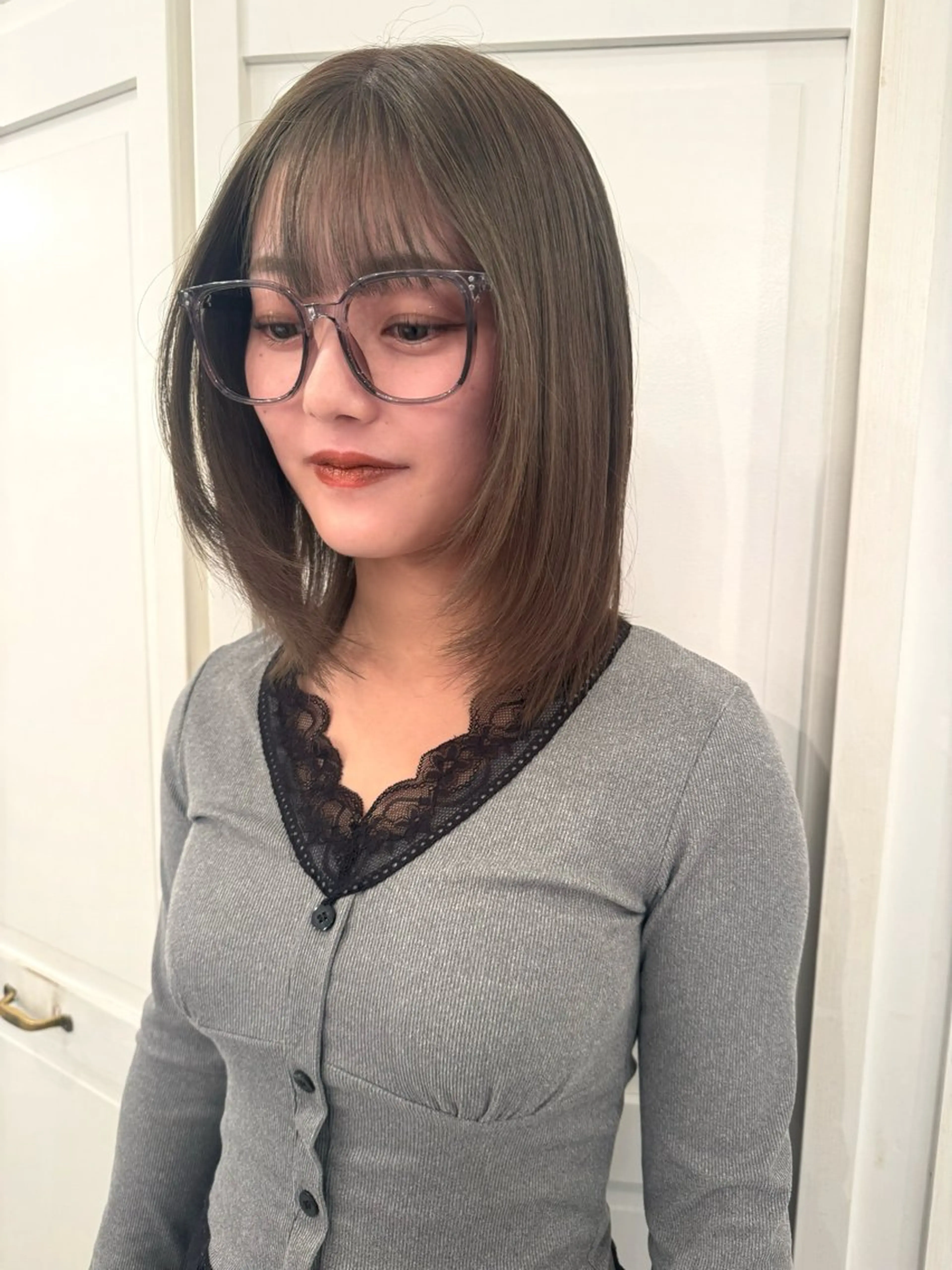 カラー ヘアカラー ブリーチカラー🎀 韓国風/寺門美優のヘアスタイル