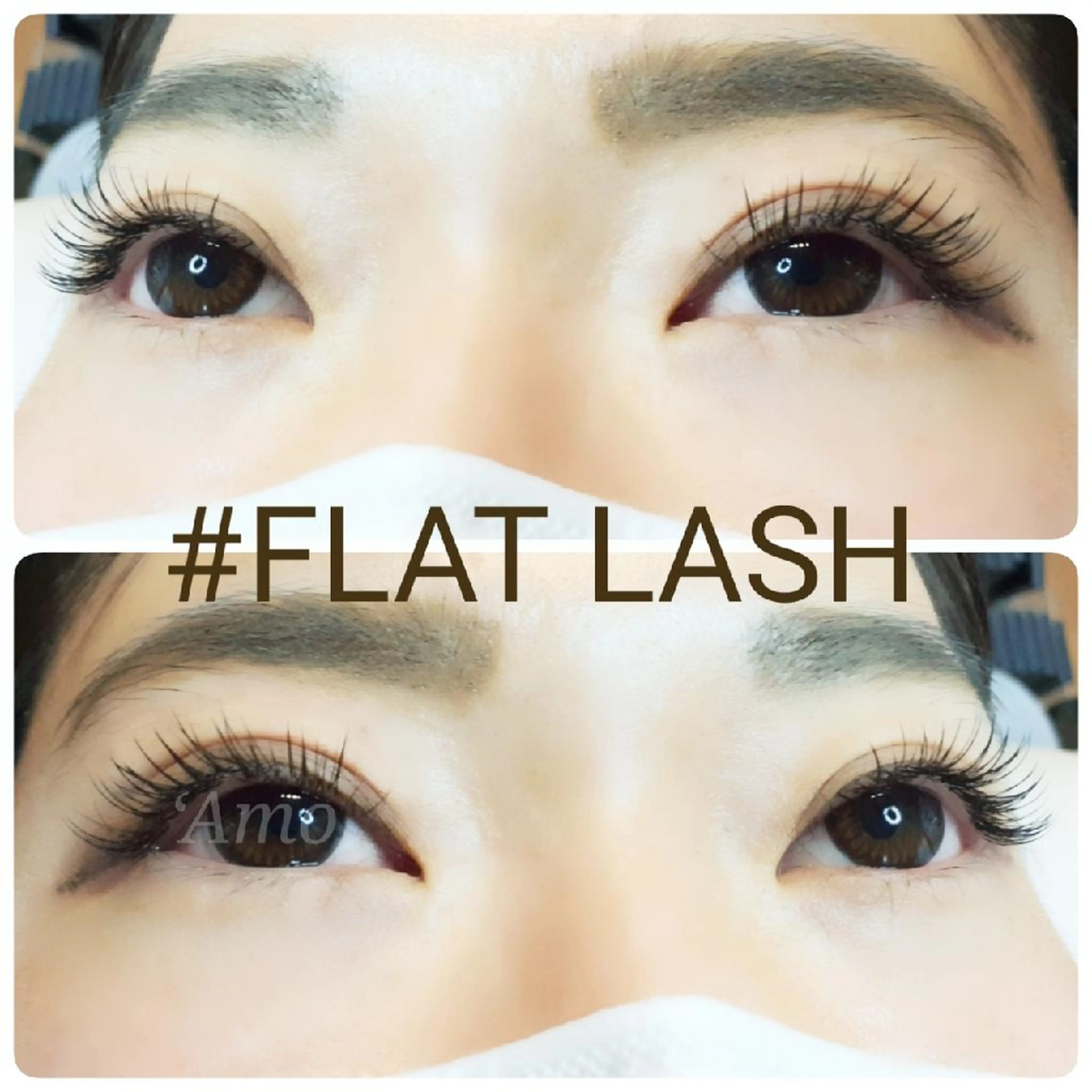 マツエク・マツパ Cカール フラットラッシュ ナチュラル ‘Amo アモのマツエク・マツパデザイン