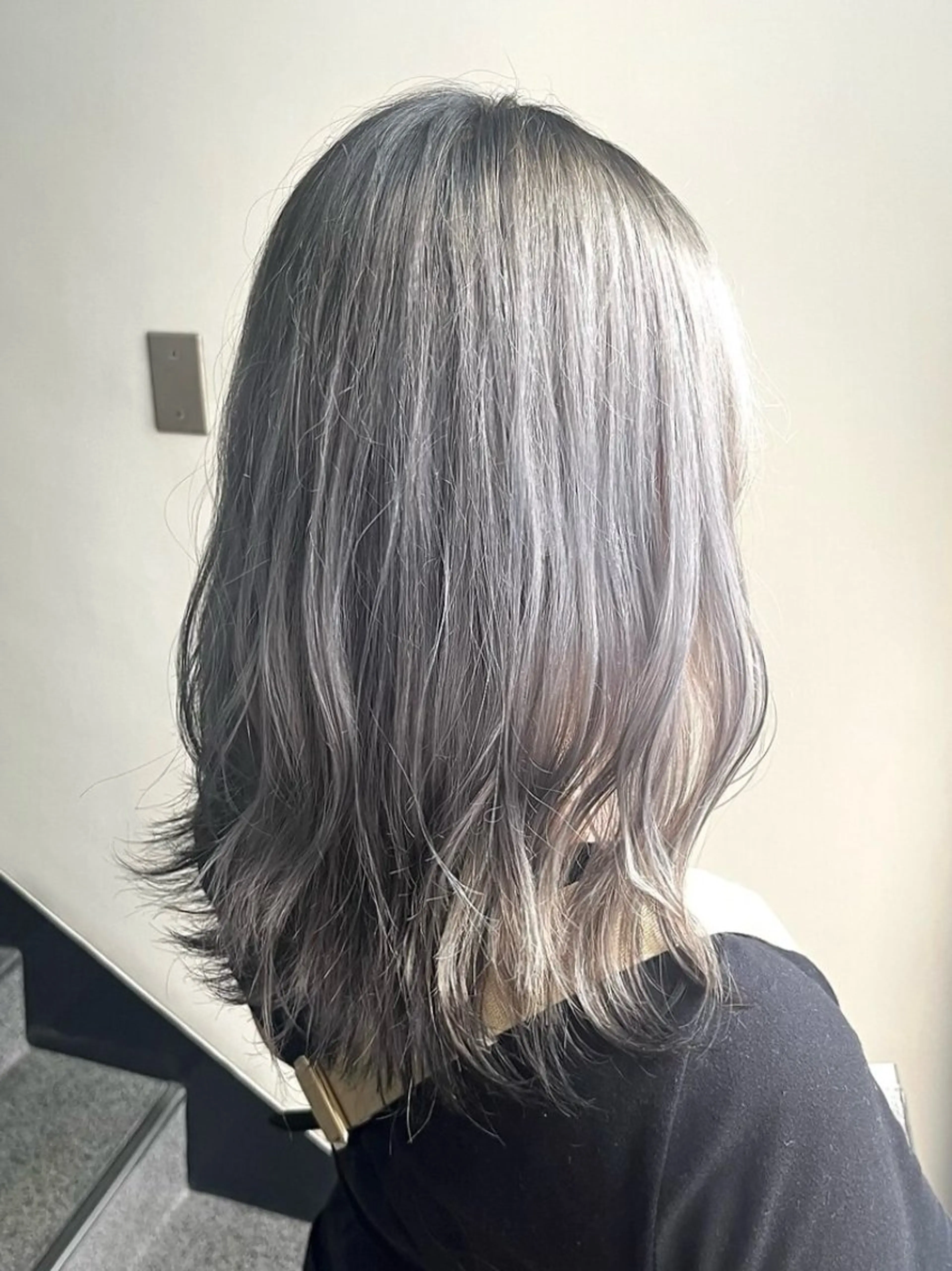 セミロング カラー カット ヘアカラー トリートメント hair design NORM所属・吉田裕太/ハイライト ダブルカラーのヘアスタイル