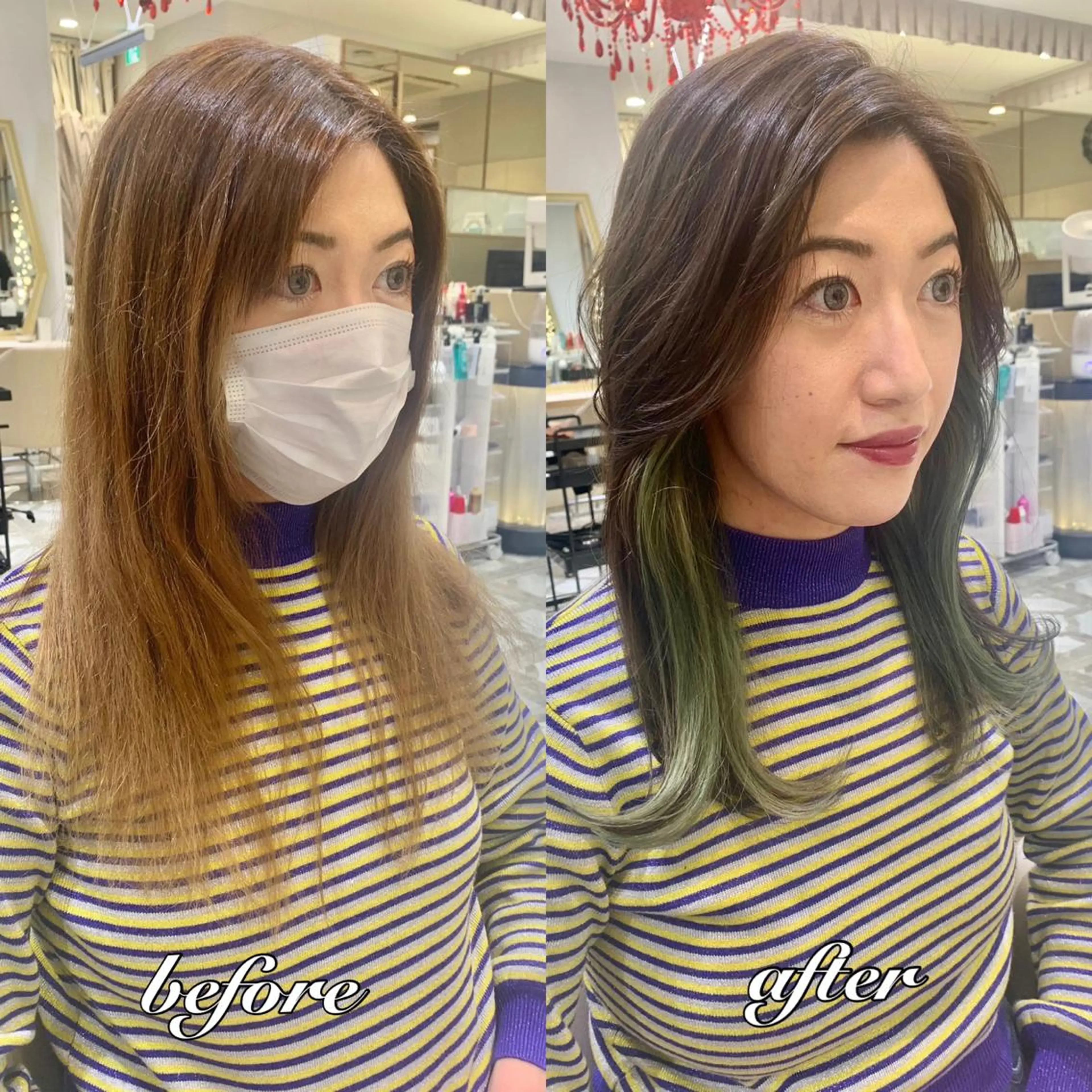 セミロング カラー パーマ ヘアアレンジ メンズ キッズ ネイル マツエク・マツパ アイブロウ カット ヘアカラー トリートメント 《褒められる》 透明感カラー/小嶋のヘアスタイル