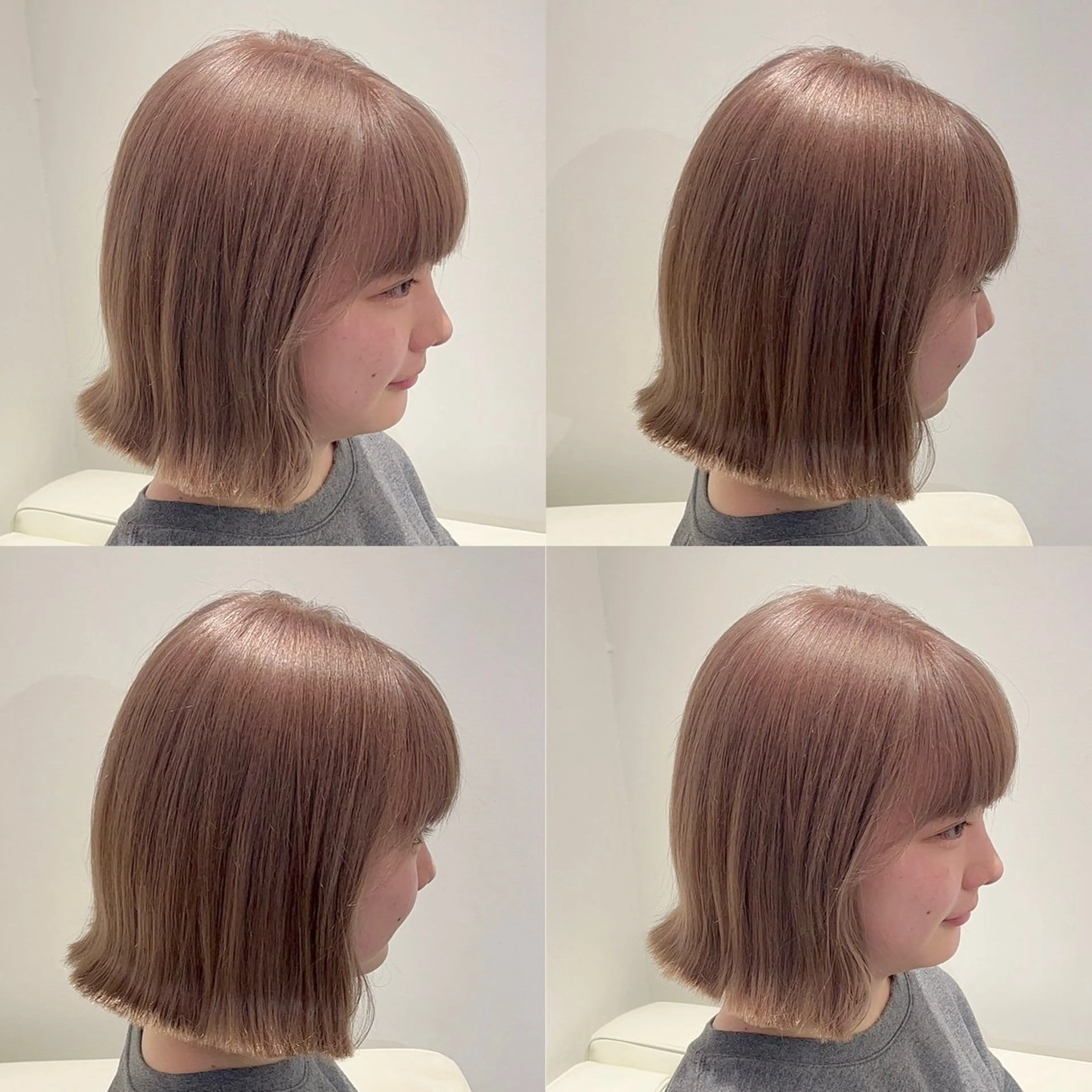 セミロング カラー ベージュカラー カット youres hair 髪質改善トリートメント&ヘッドスパ  新宿三丁目店【ユアーズヘア】所属・🦋透明感カラー 👑NODOKA🦋のヘアスタイル