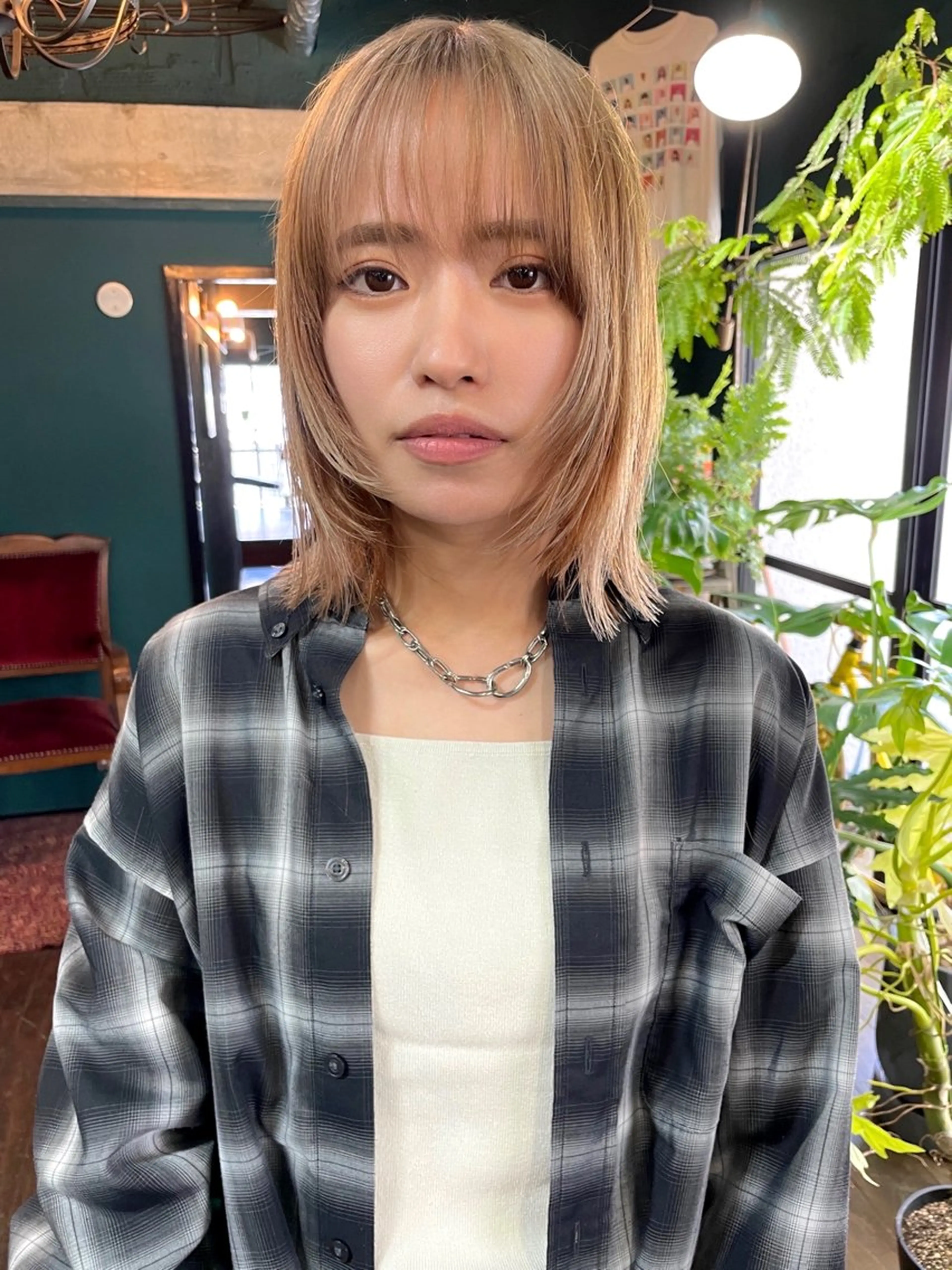 ミディアム カット ヘアカラー トリートメント vivre libre所属・vivre libreのヘアスタイル