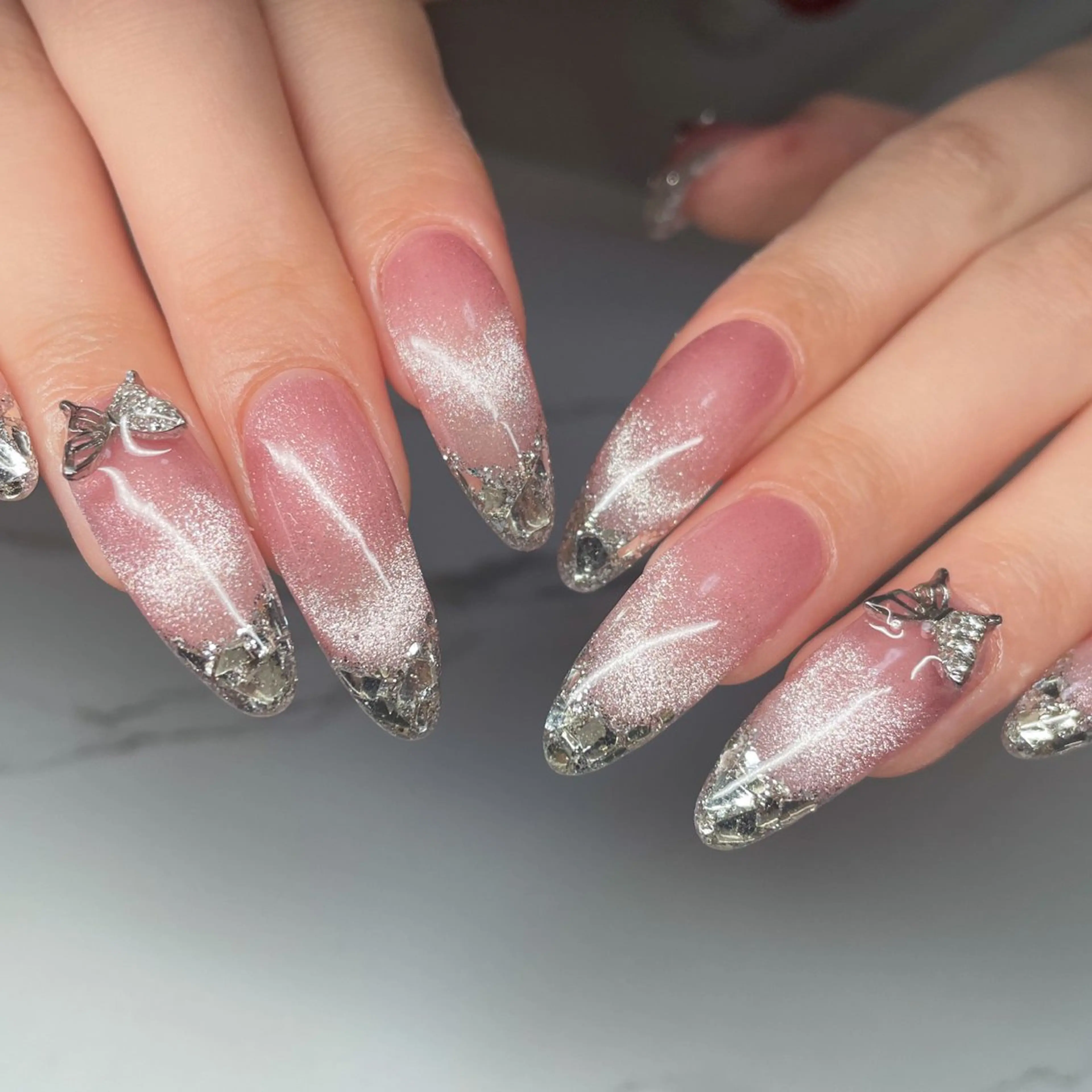 ネイル アートネイル ロングネイル 持ち込み 春ネイル 夏ネイル ハンドネイル Nail salon Amicalのネイルデザイン