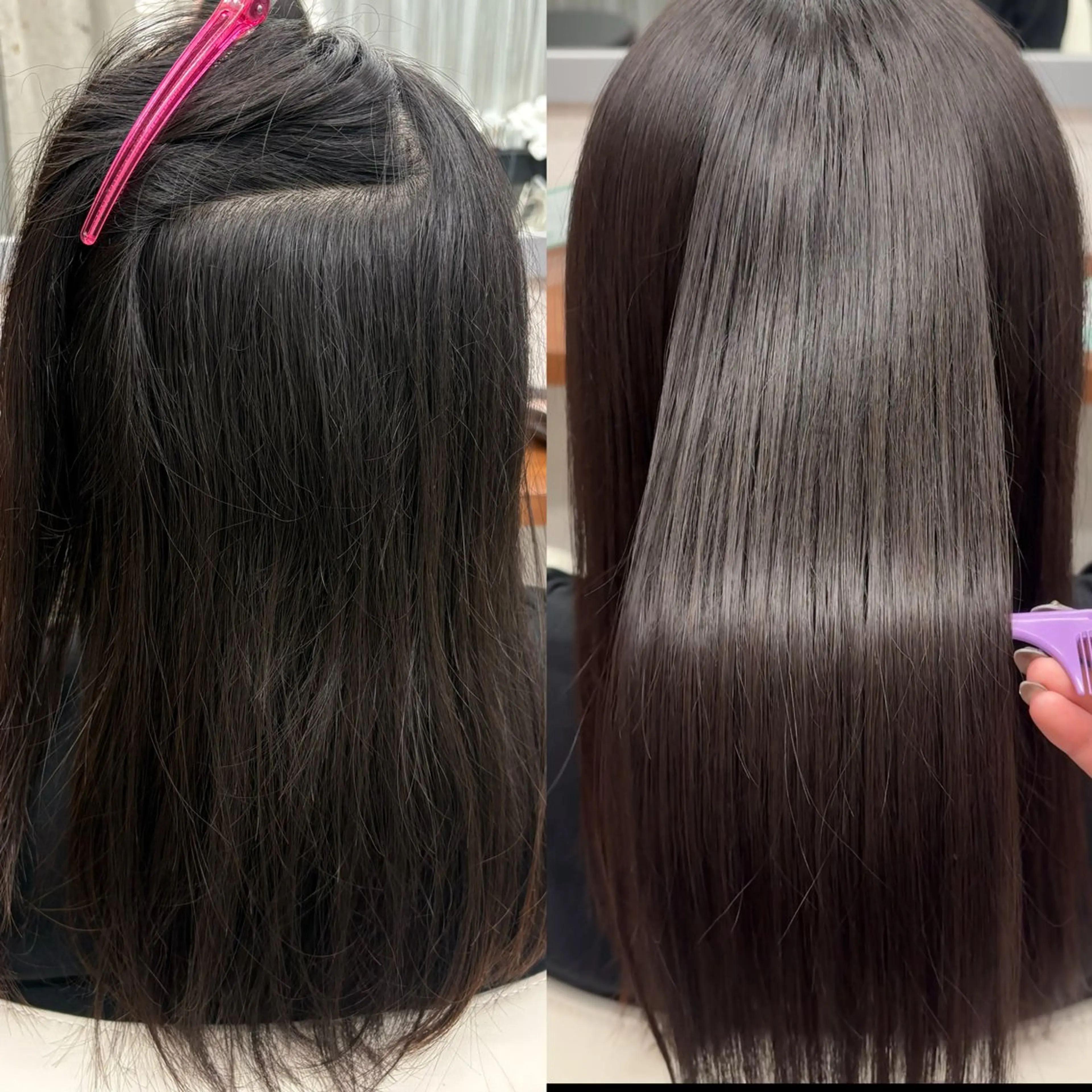 セミロング パーマ 縮毛矯正 VIEW YOKOHAMA所属・透明感カラー ／kana‎🤍のヘアスタイル