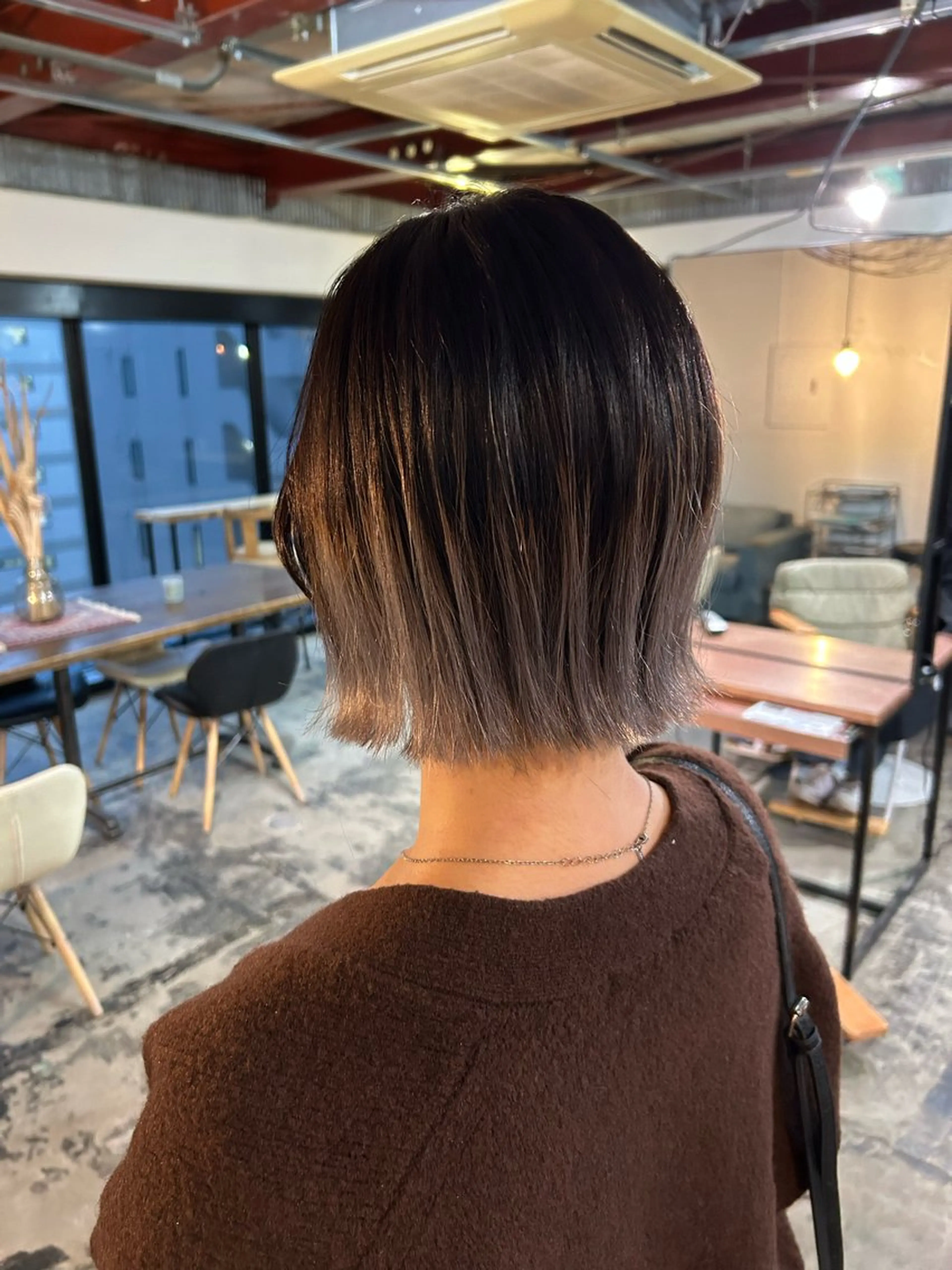 ミディアム カラー ヘアカラー トリートメント ブリーチ/髪質改善 /Shori/店長のヘアスタイル