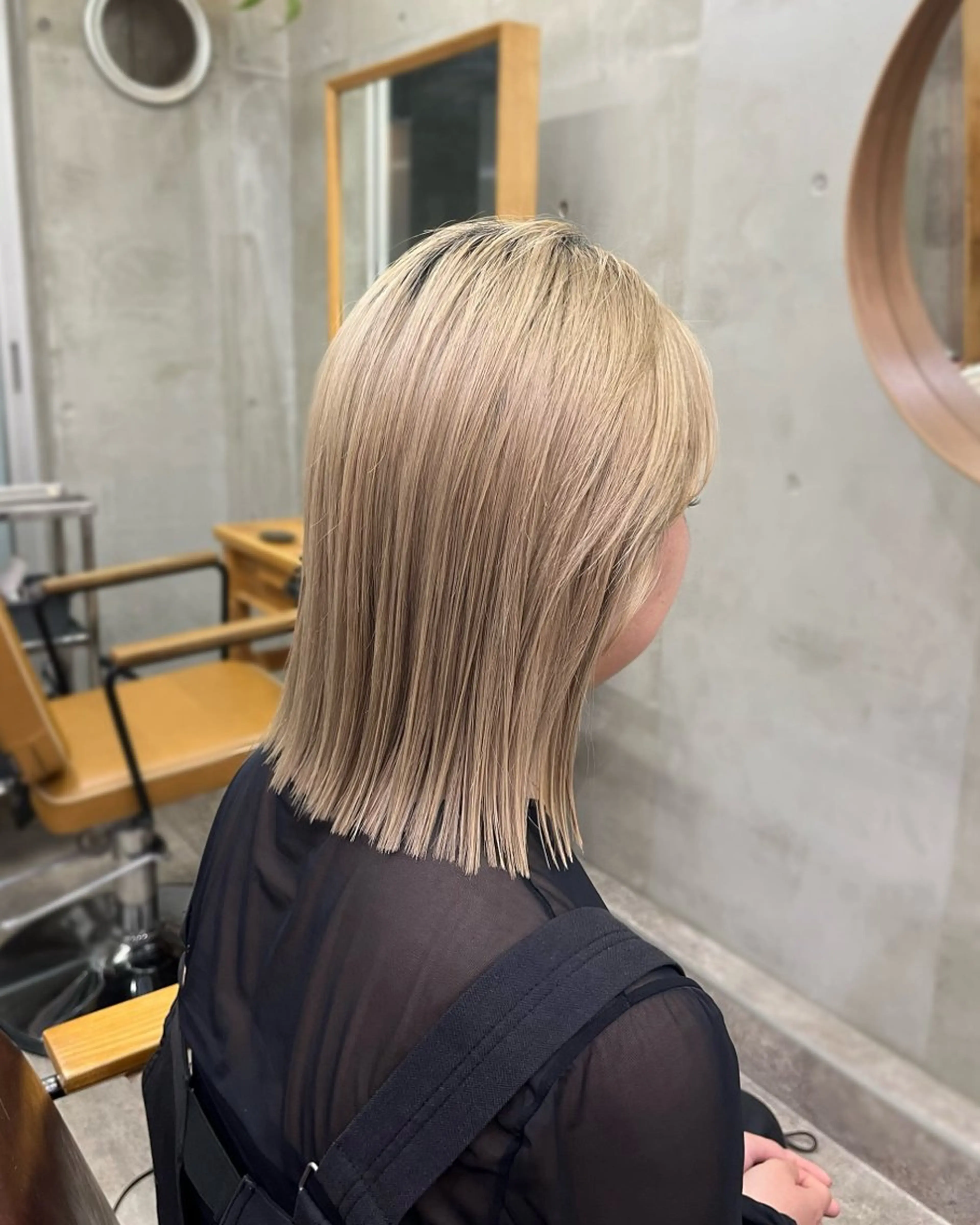 ミディアム ボブ カット SALT WATER所属・🫐 𝐌𝐚𝐨 🫐似合わせcutのヘアスタイル