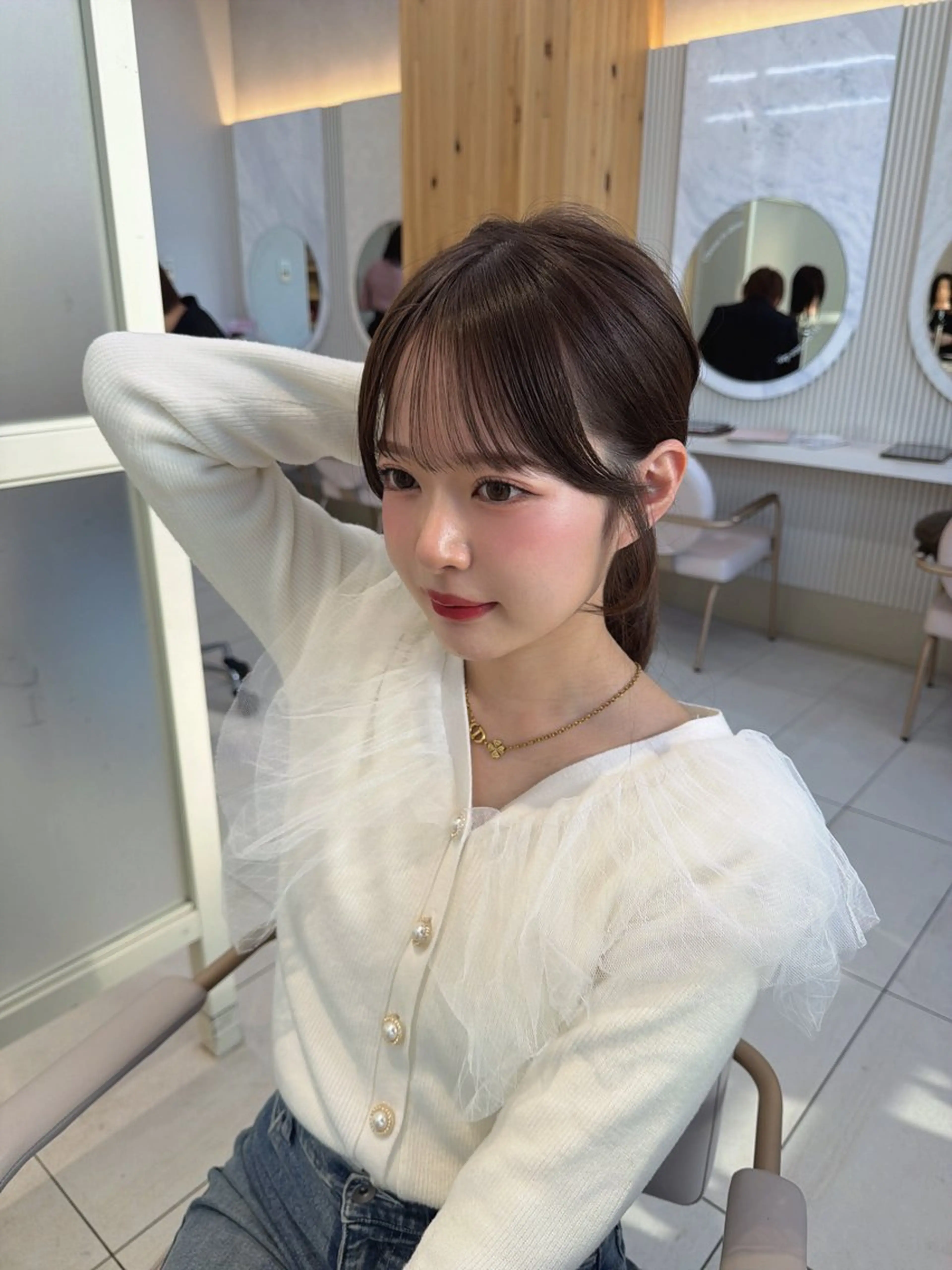 セミロング 顔周り/透明感カラー /韓国ヘア/TAKUのヘアスタイル