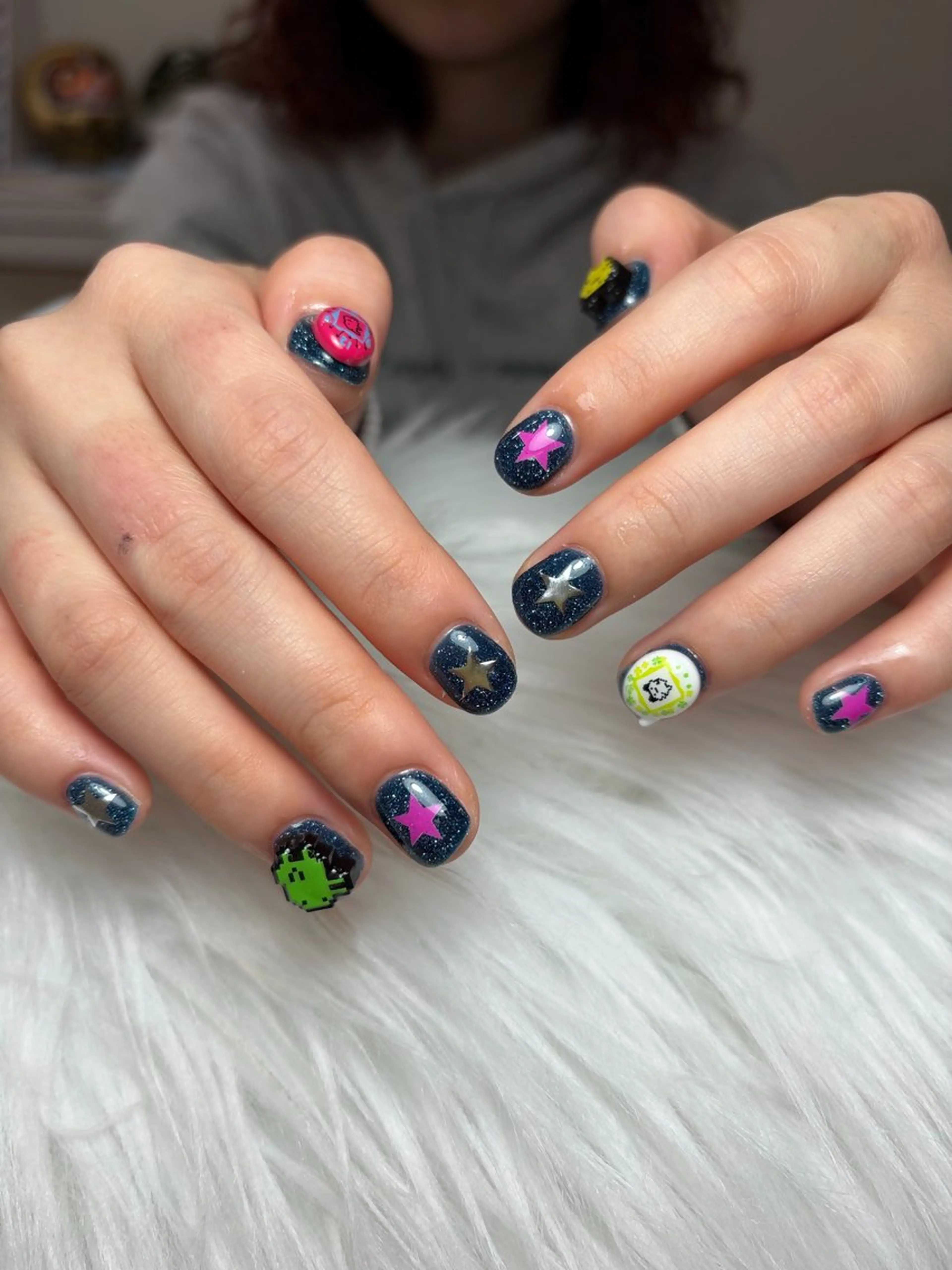 ネイル アートネイル 長さ出し ジェルネイル マグネットネイル ニュアンスネイル ハンドネイル Cloudy Chan Nailのネイルデザイン