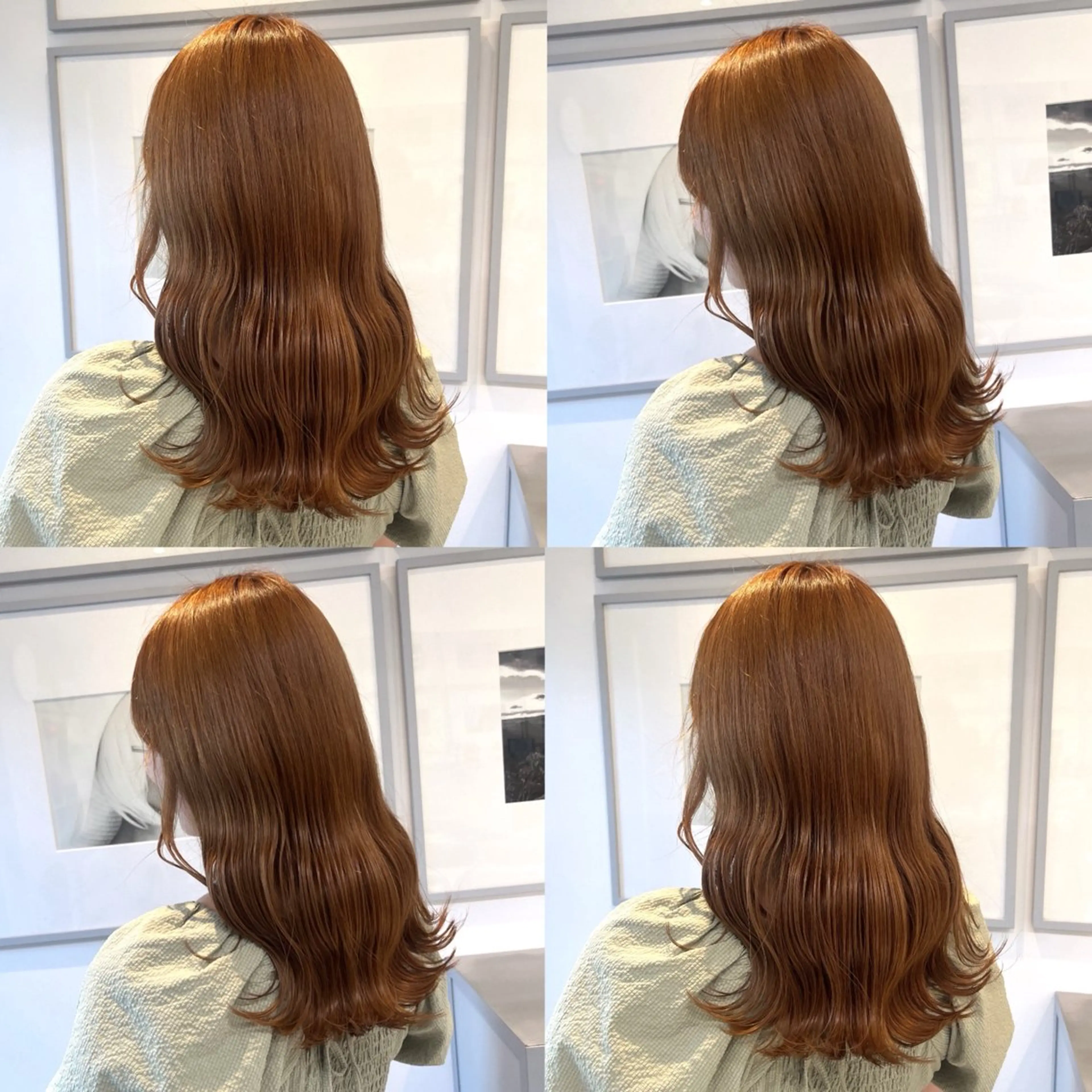 セミロング カラー ベージュカラー ブリーチ 透明感カラー ブリーチなしカラー オレンジ カジュアルを女っぽく 𝗮𝘆𝗮𝗰𝗼のヘアスタイル