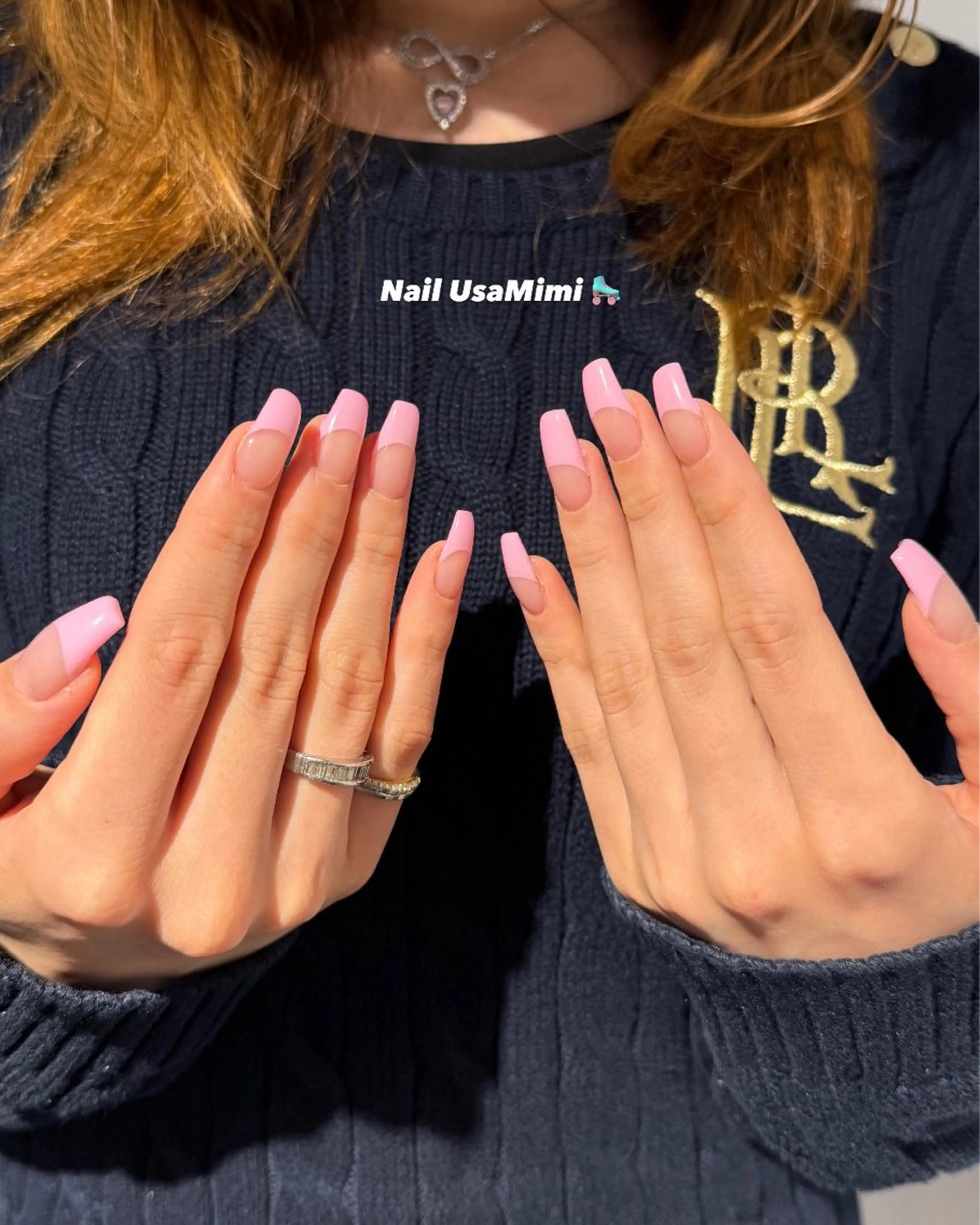 ネイル フレンチネイル ハンドネイル 本町NailUsaM imi KEINAのネイルデザイン