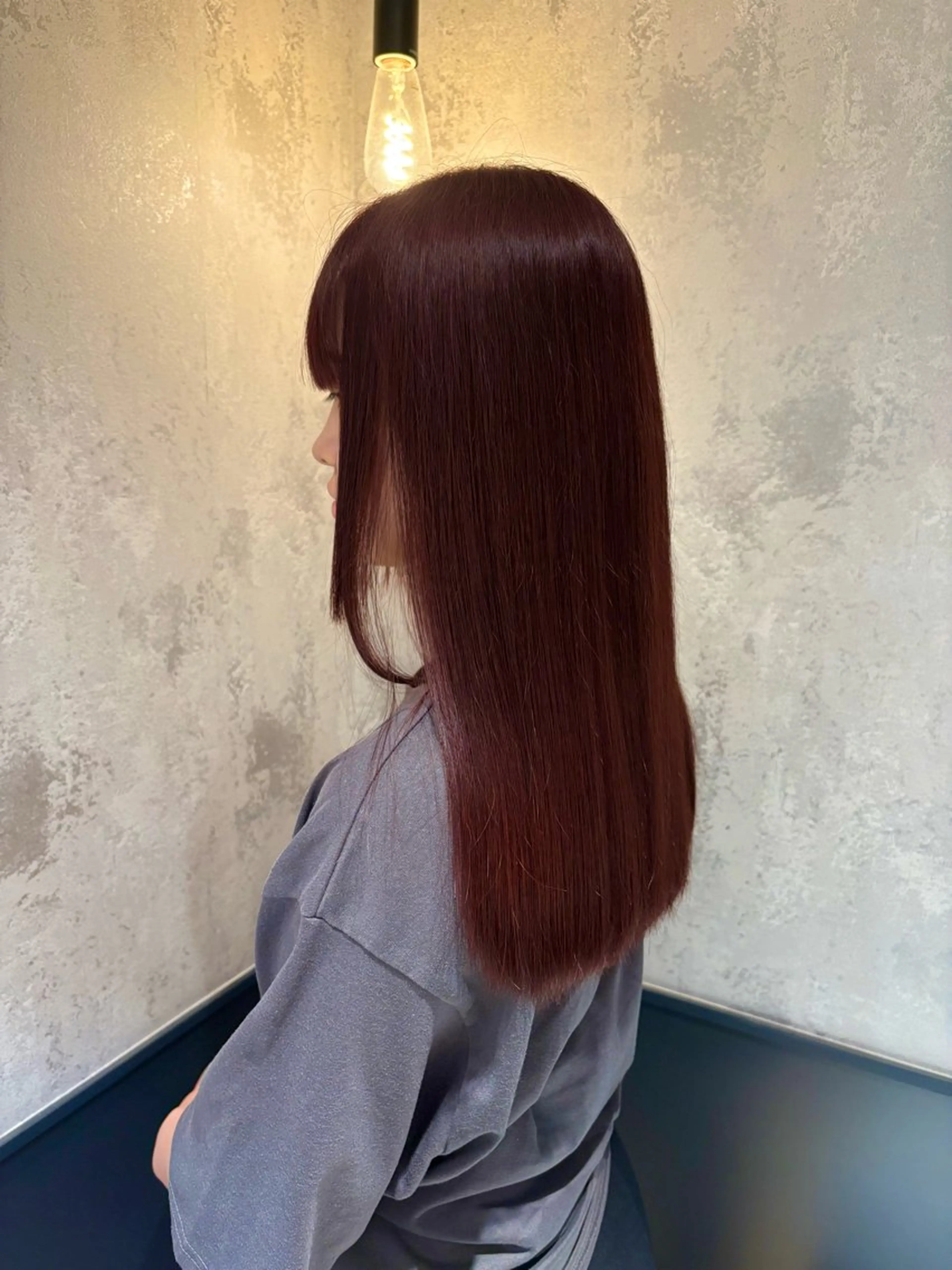 ロング 韓国風カラー 韓国風ヘア ヘアカラー 推し活カラー/暖色 /ブリーチなし/横浜のヘアスタイル