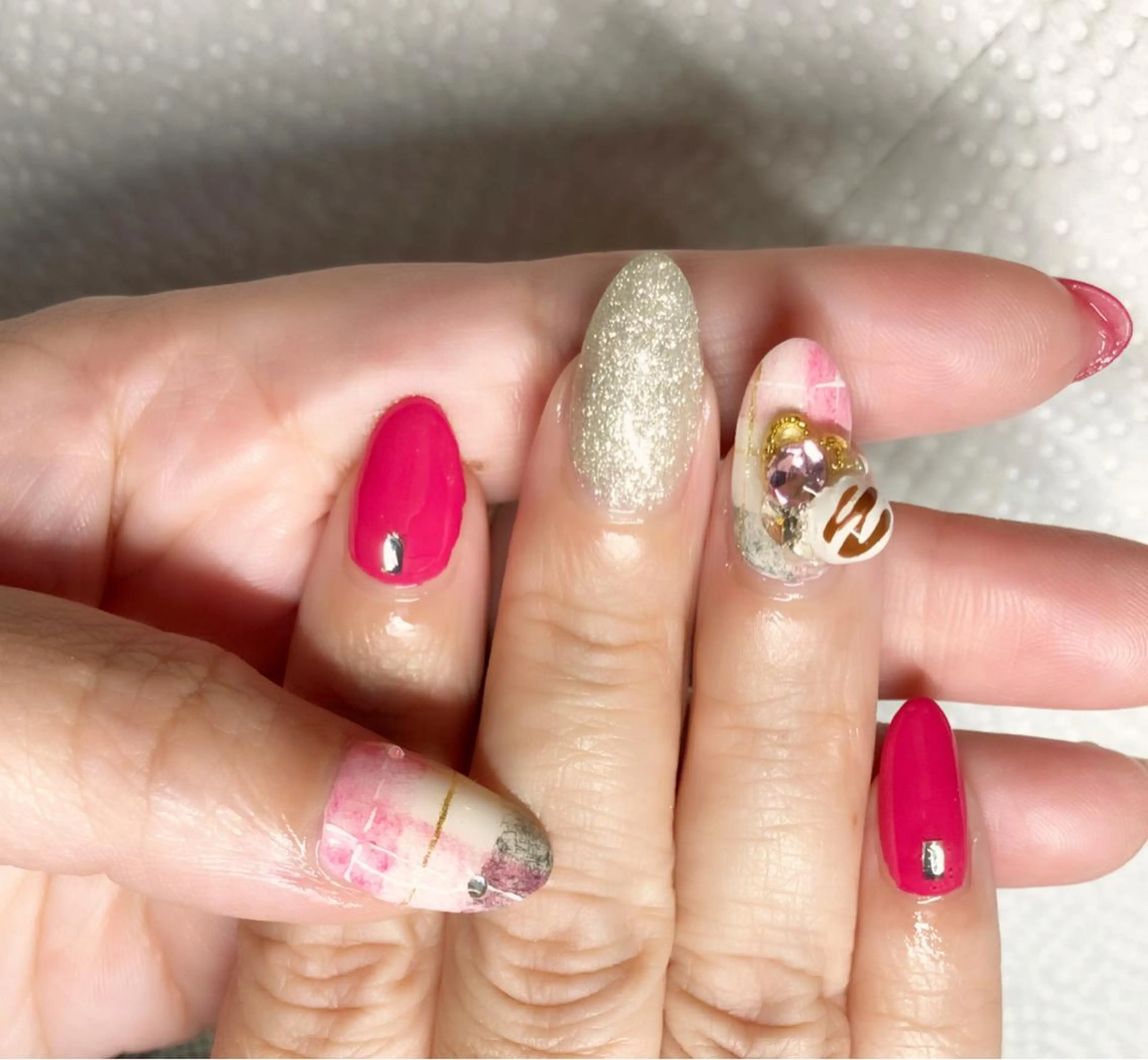 ネイル ピンク 春ネイル ネイルサロン ティンタ所属・馬場 典子のネイルデザイン