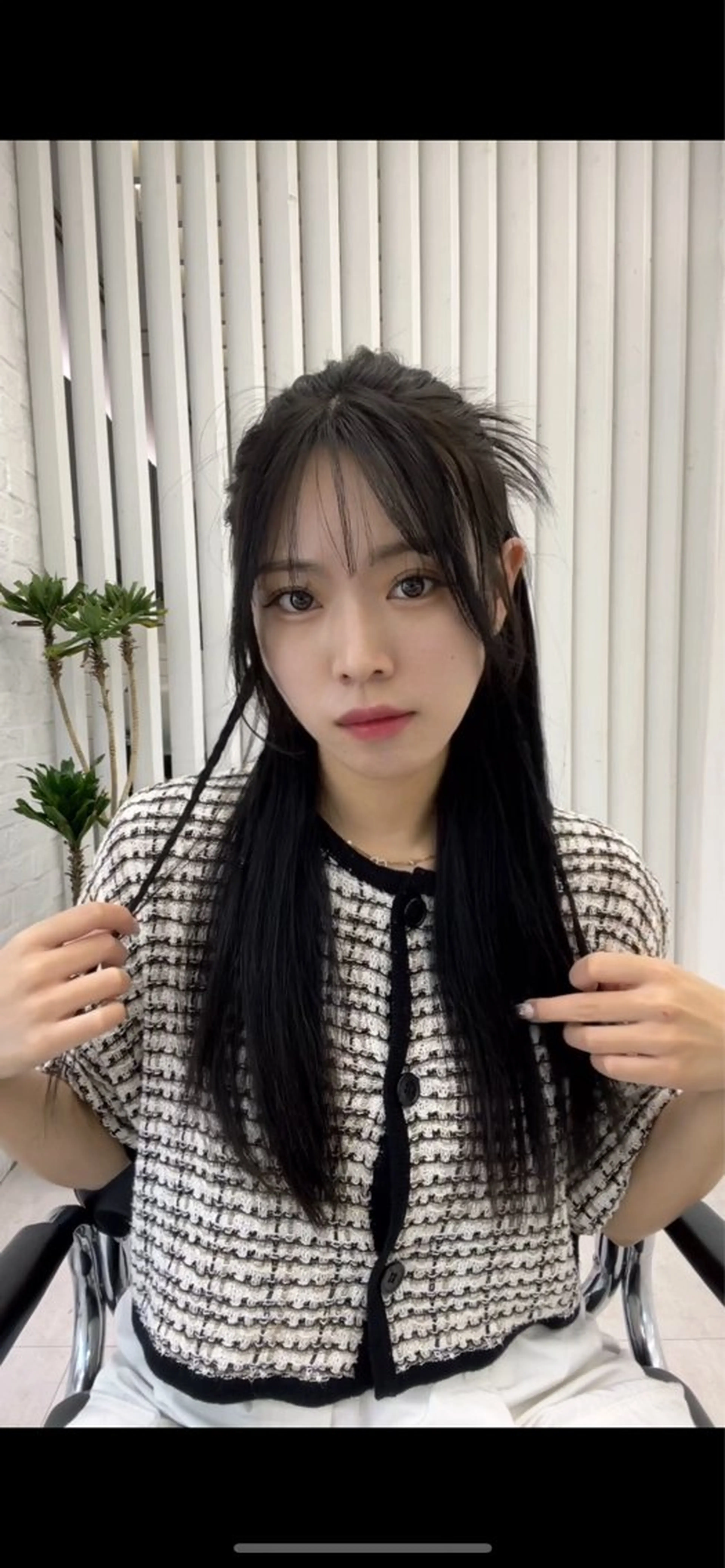 ロング カラー 韓国ヘア♡ 顔まわりカットayaのヘアスタイル