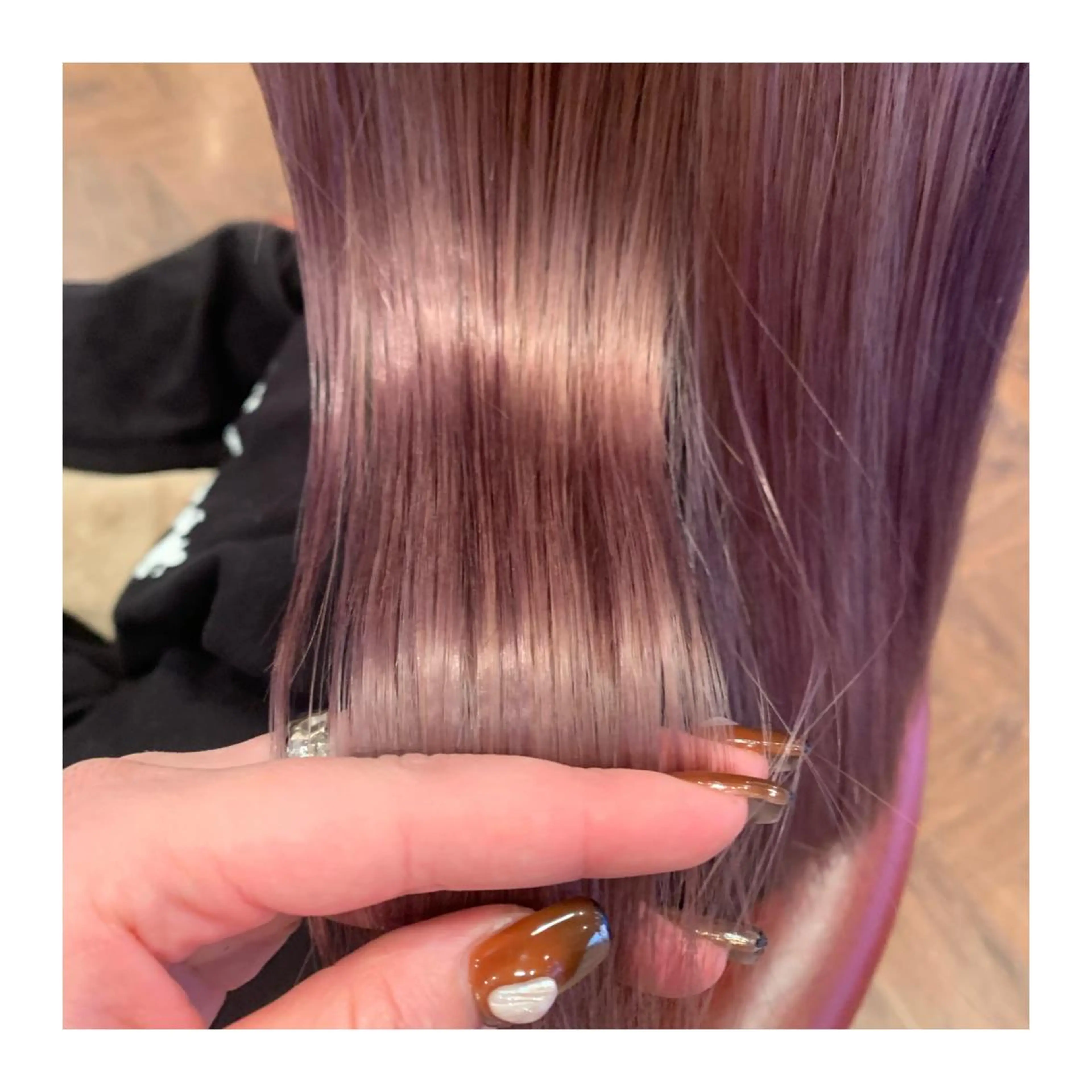 ロング カラー ヘアカラー トリートメント あべ ゆうかのヘアスタイル