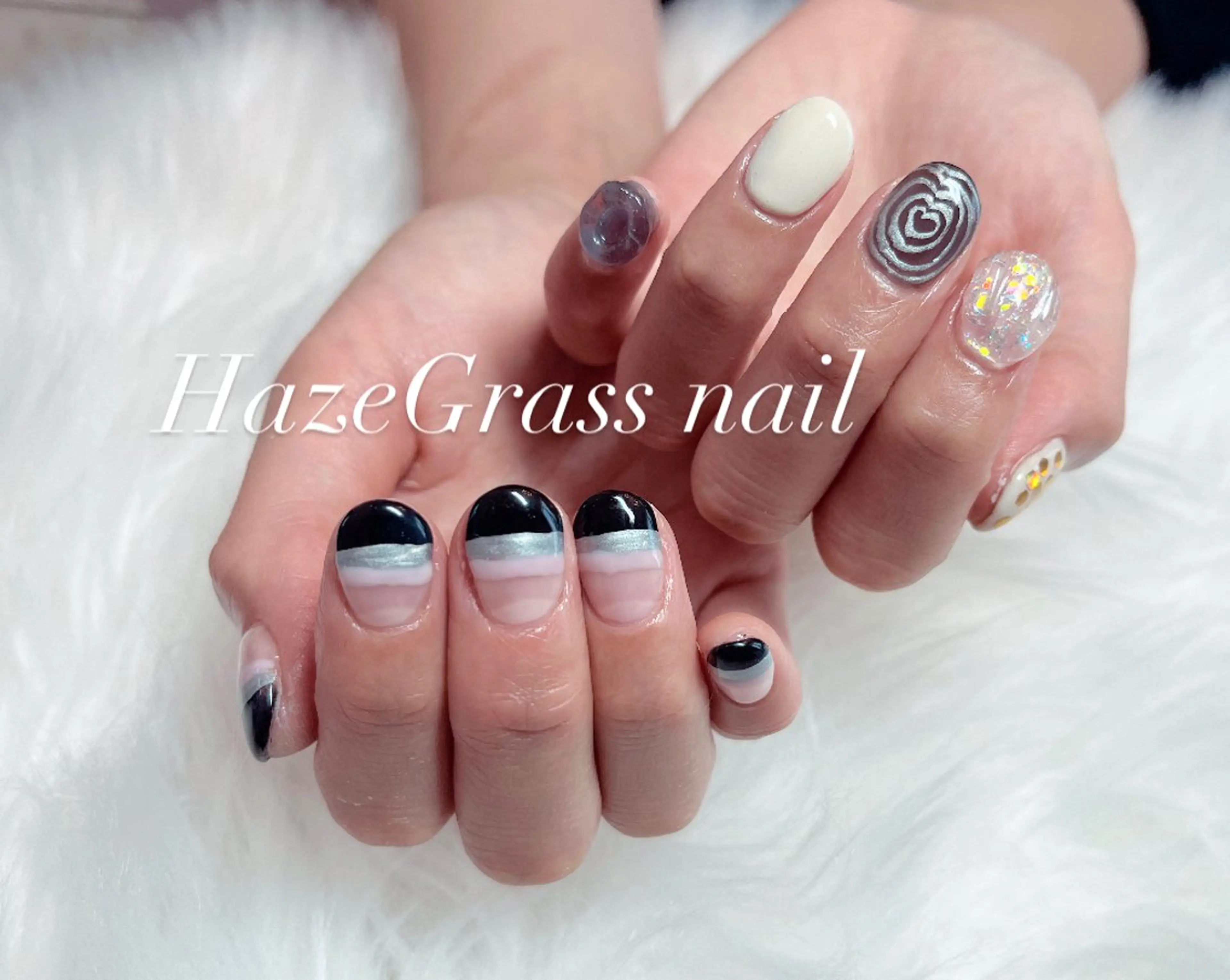ミディアム HazeGrass NAILのネイルデザイン