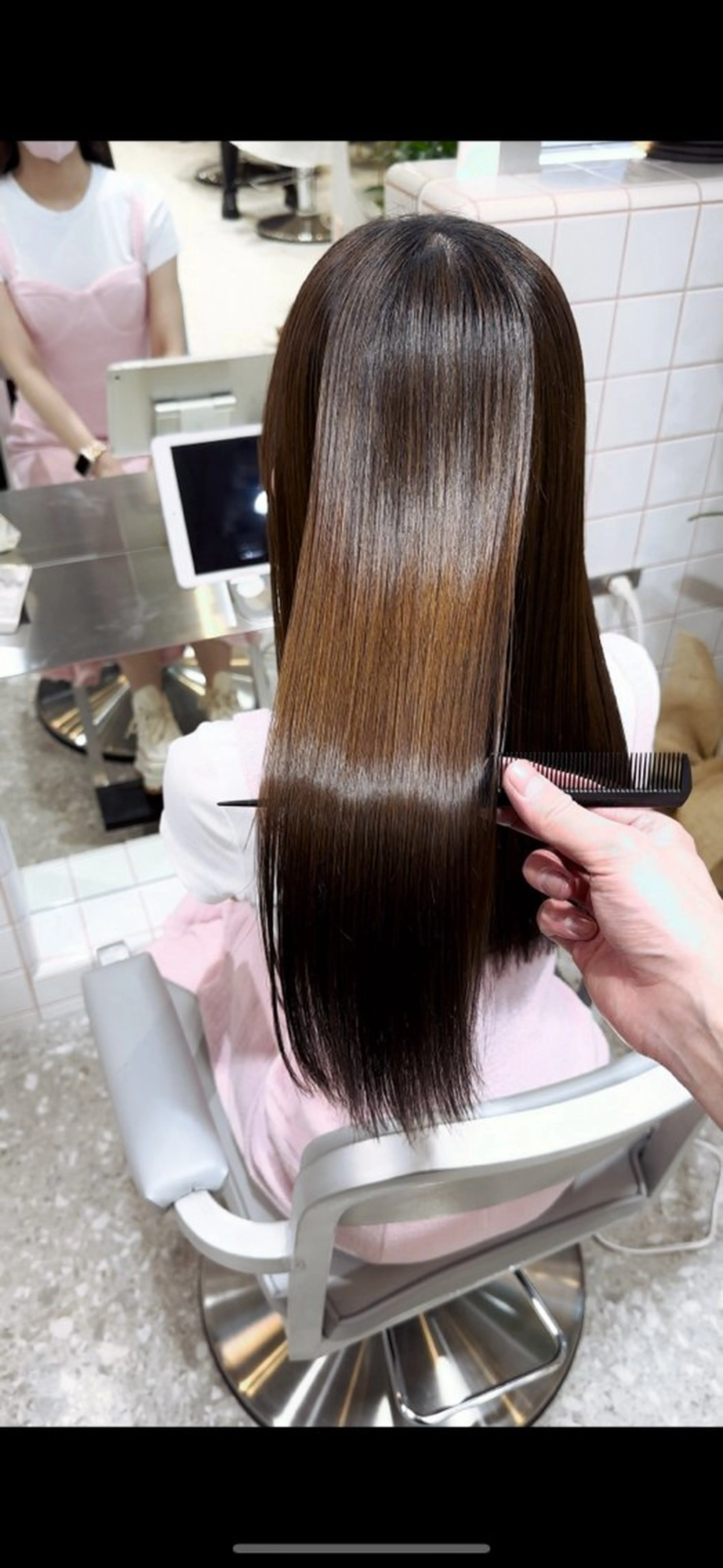 ロング カラー レイヤーカット トリートメント 新宿/韓国風レイヤー 髪質改善/渋谷直樹のヘアスタイル