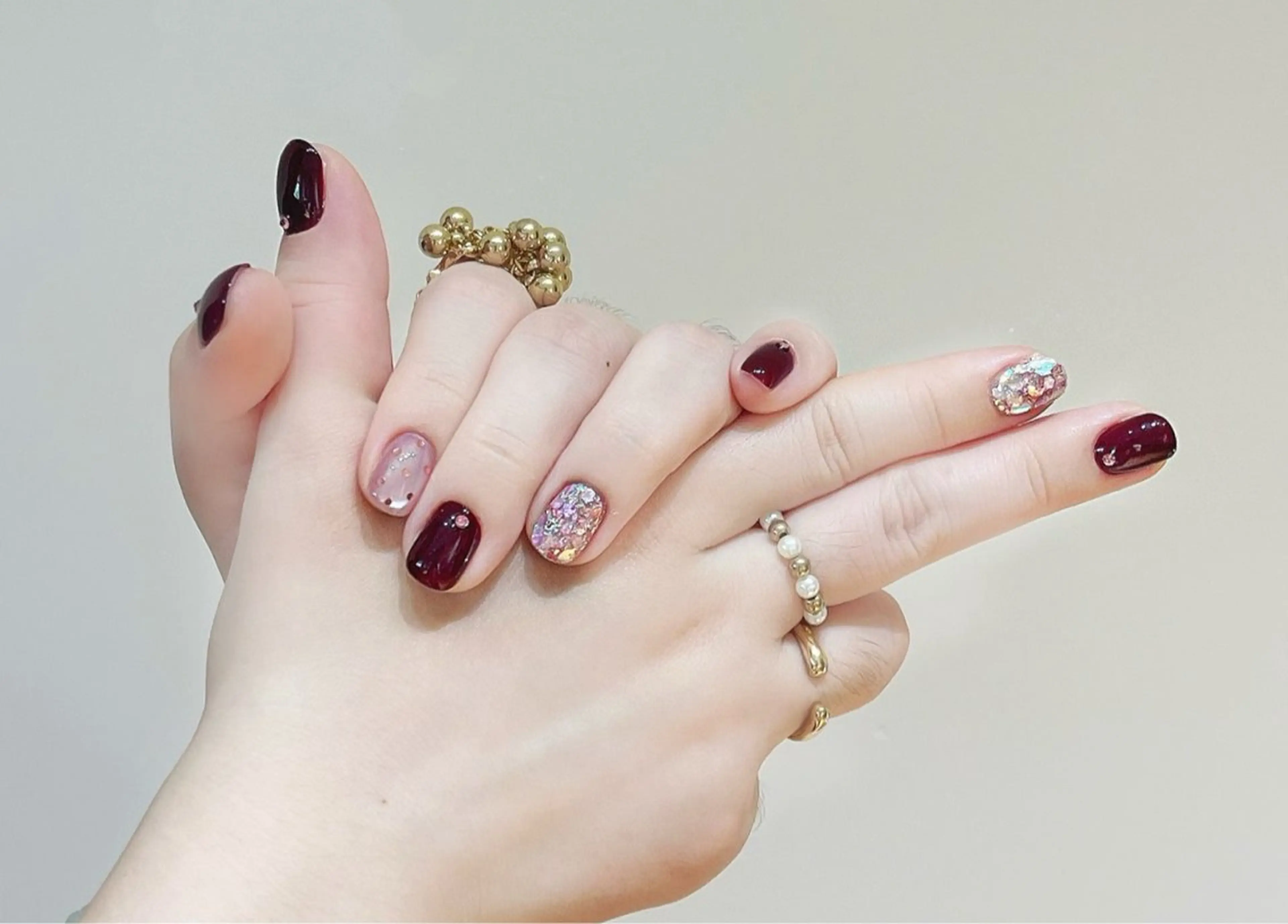 ネイル ジェルネイル ラメ(グリッター) マグネットネイル シンプルネイル ストーンネイル ハンドネイル 🎀MIYUKI Salon🎀のネイルデザイン