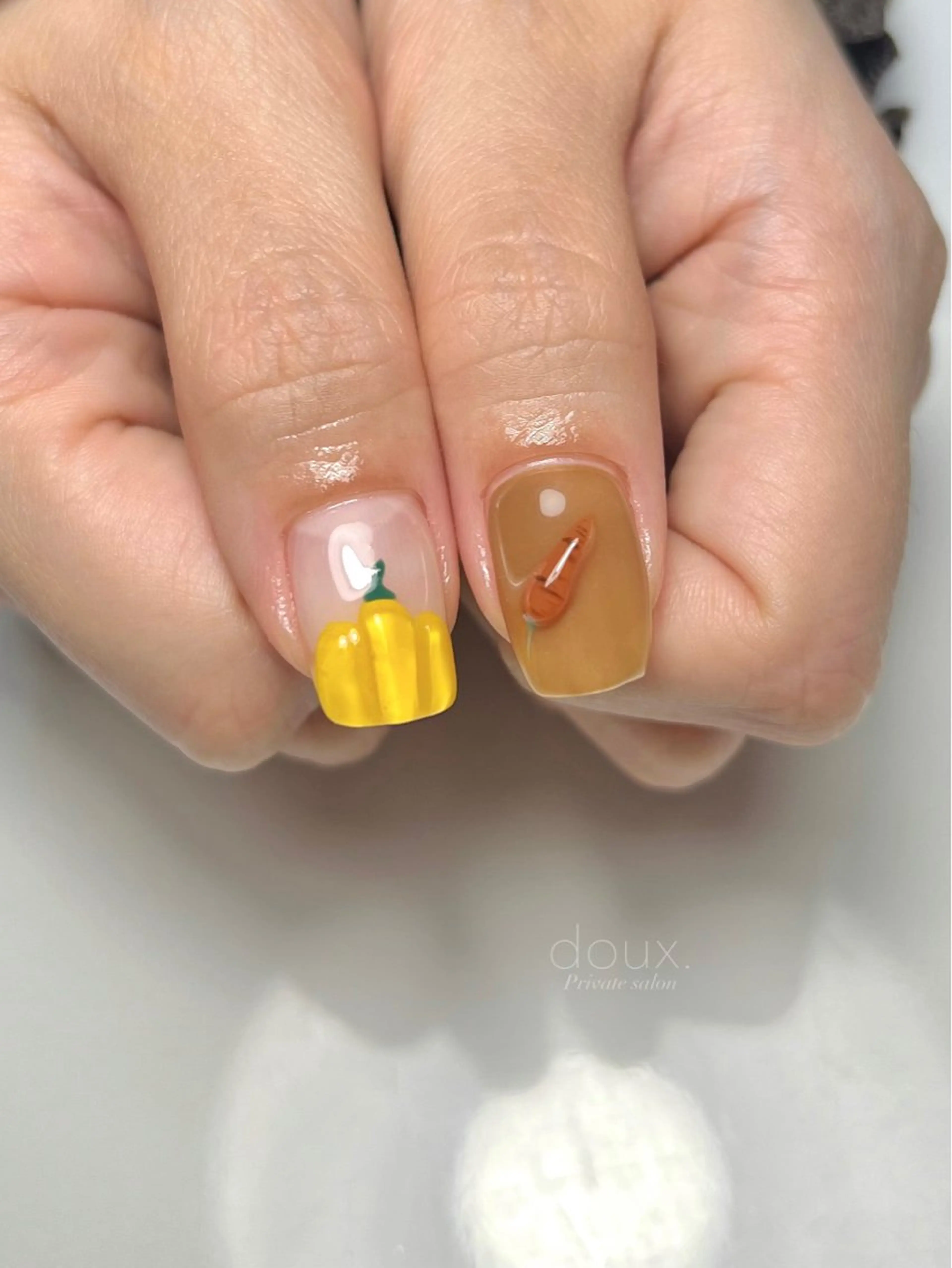 ネイル 韓国ネイル 冬ネイル クリスマス ハンドネイル doux. nailのネイルデザイン