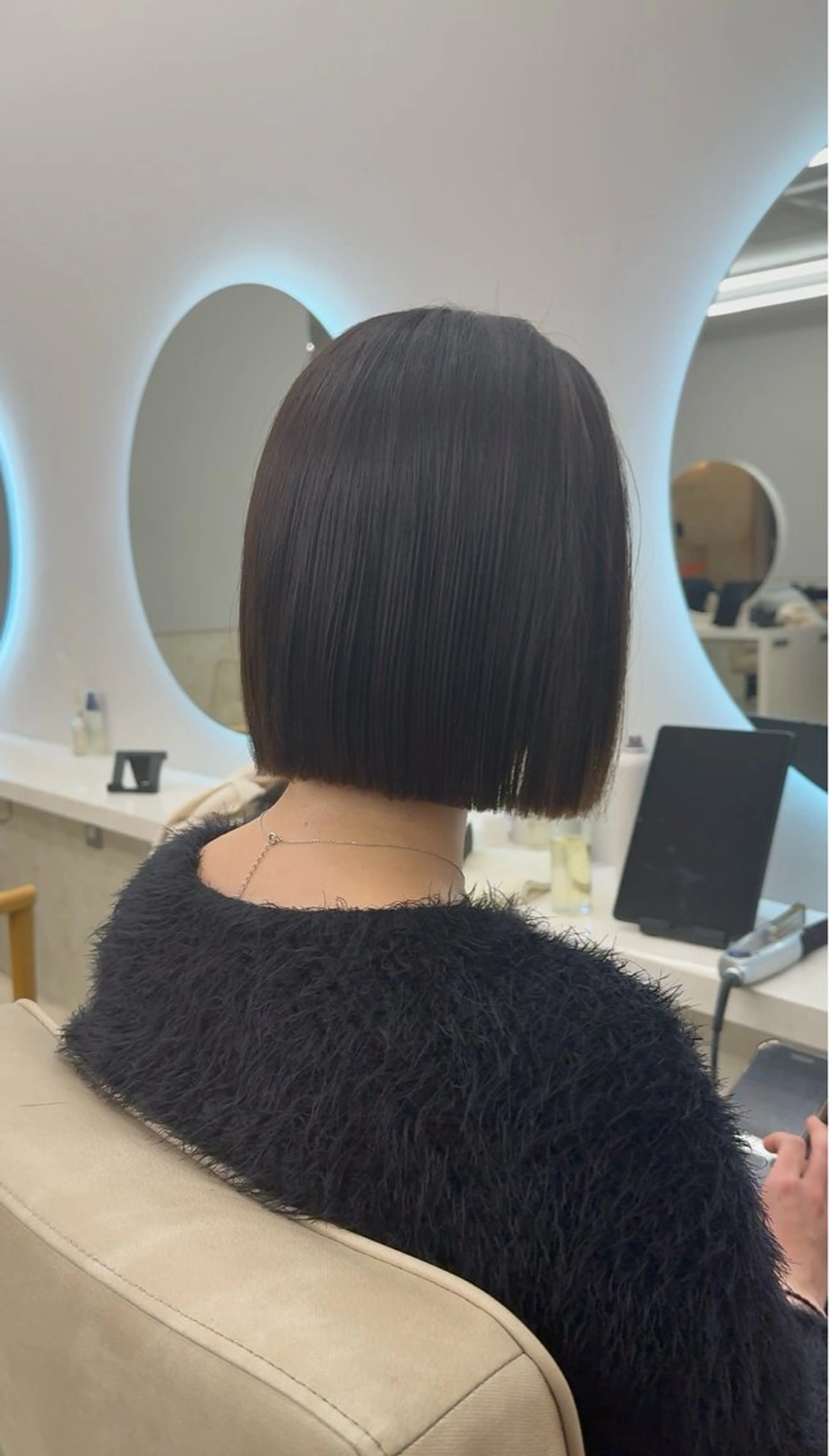 ミディアム ボブ 縮毛矯正 松本 雄嗣のヘアスタイル